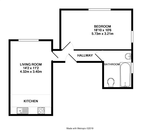 1 Bedrooms Maisonette to rent in Queens Road, Farnborough, Hampshire GU14