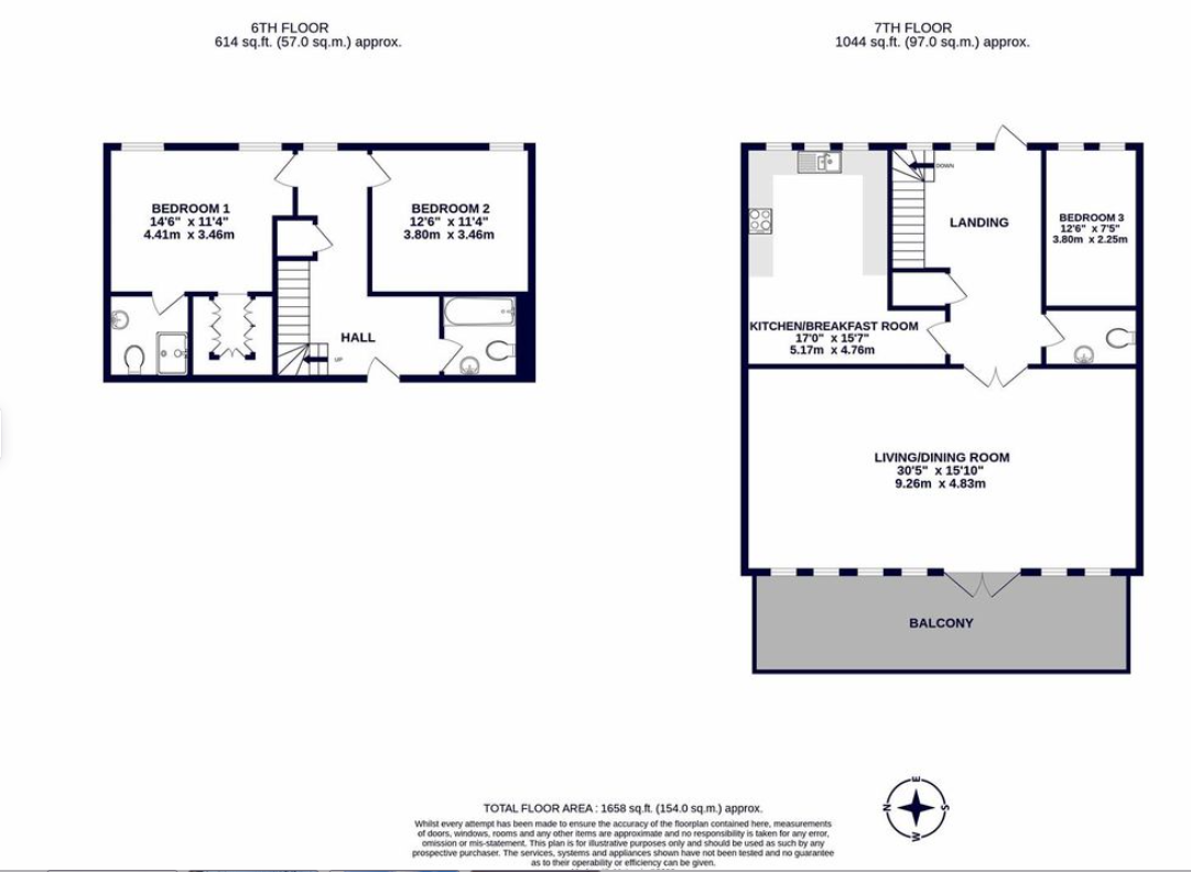Flat 93, Kings Lodge, Ruislip floorplan