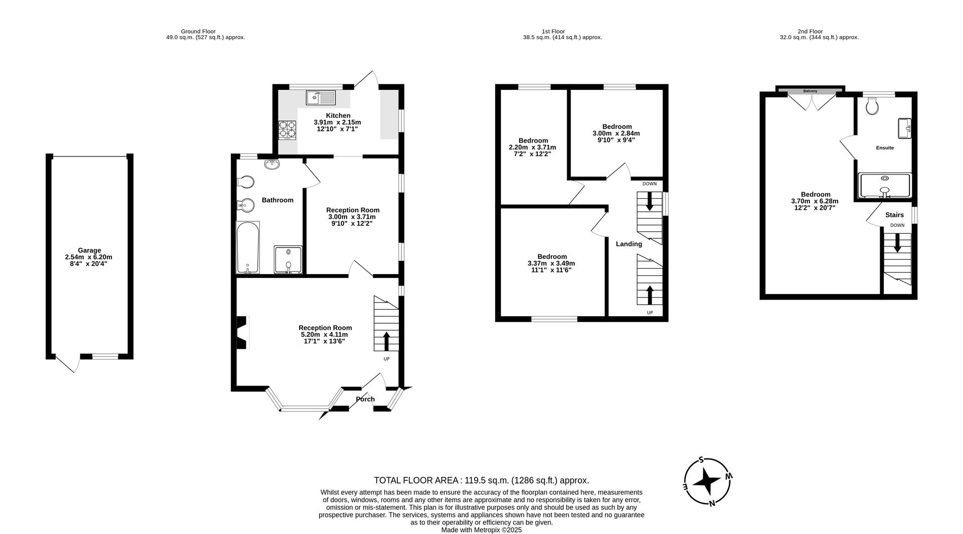 12, Elm Road, Ewell Village floorplan