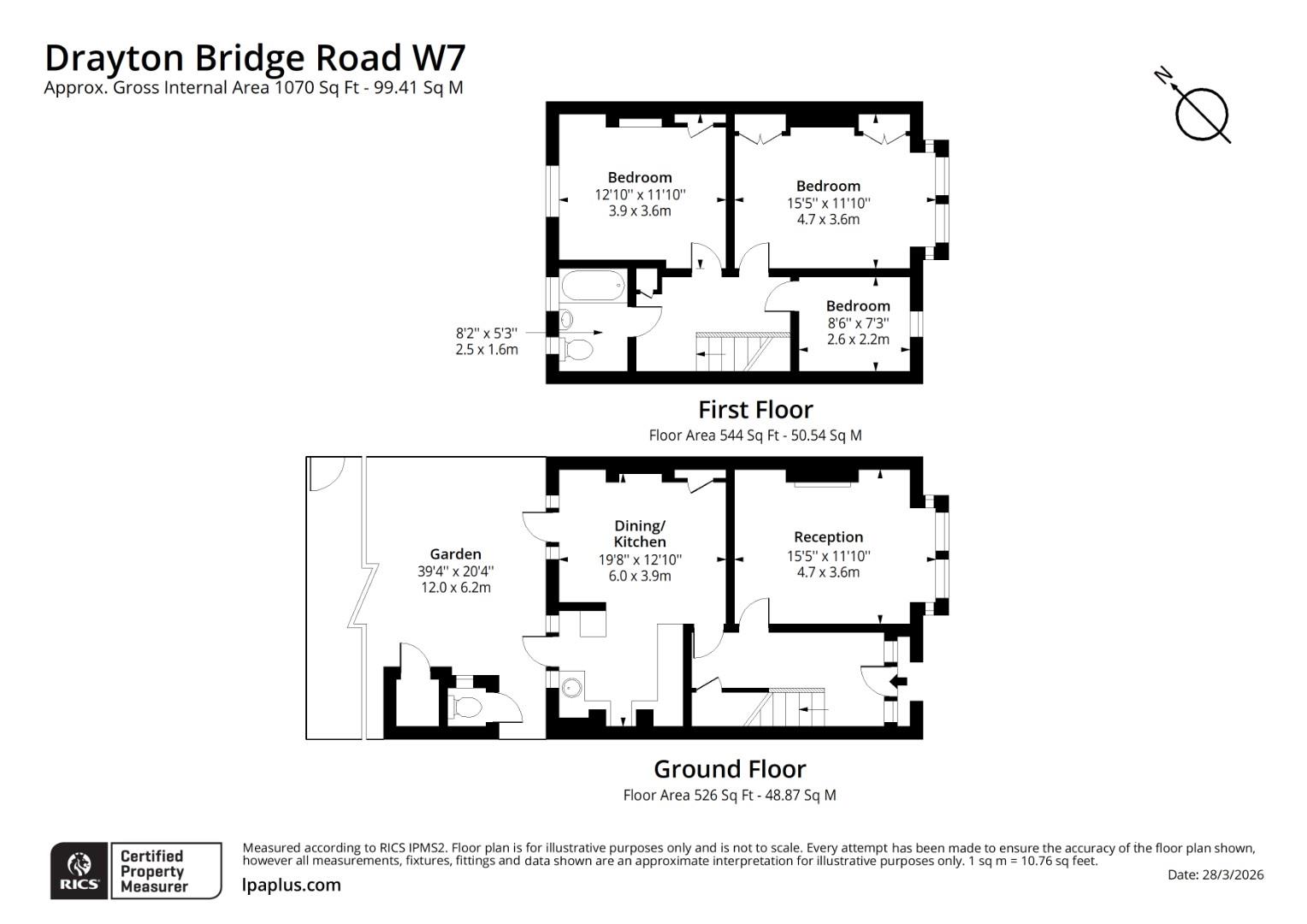 3, Drayton Bridge Road, London floorplan