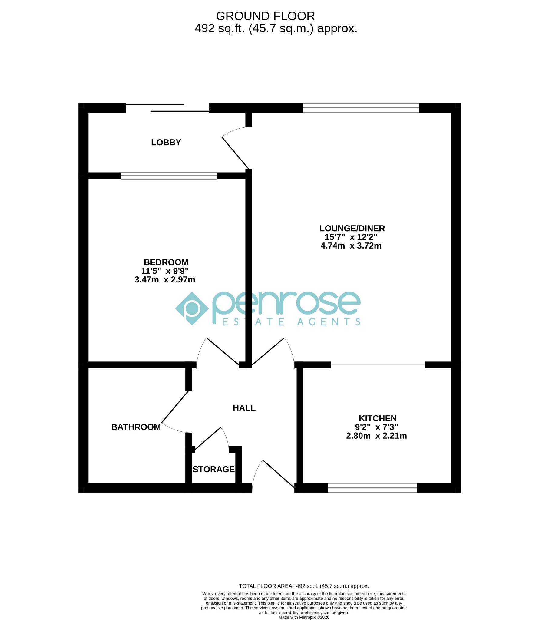 9 Downlands Court, Browning Road, Luton floorplan