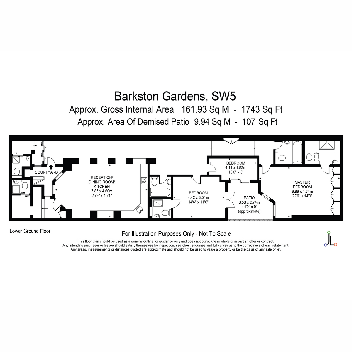 Flat Lower Ground, 51, Barkston Gardens, London floorplan