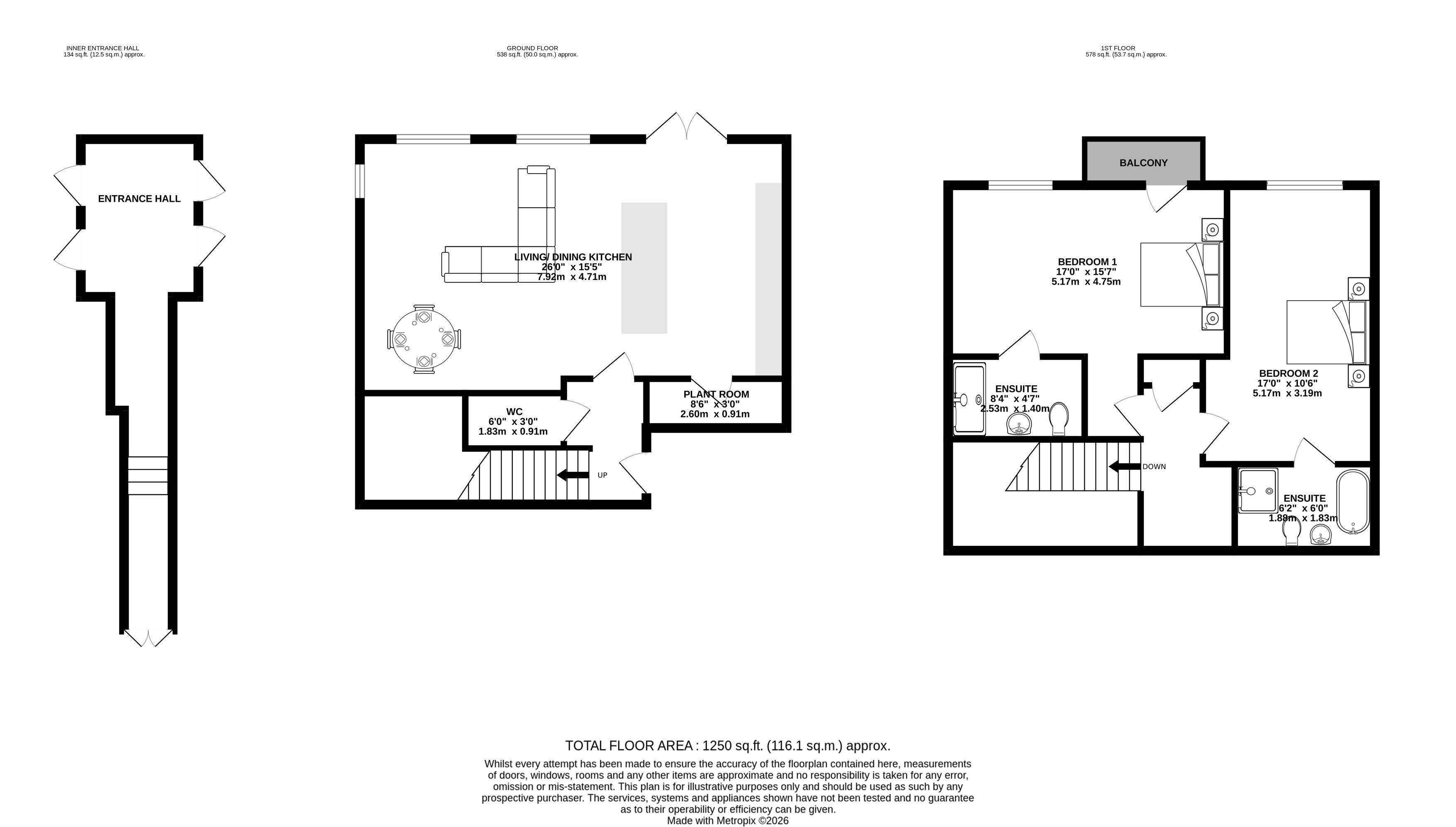 Liberal House, Apartment 2, 116, Old Road, Pudsey floorplan