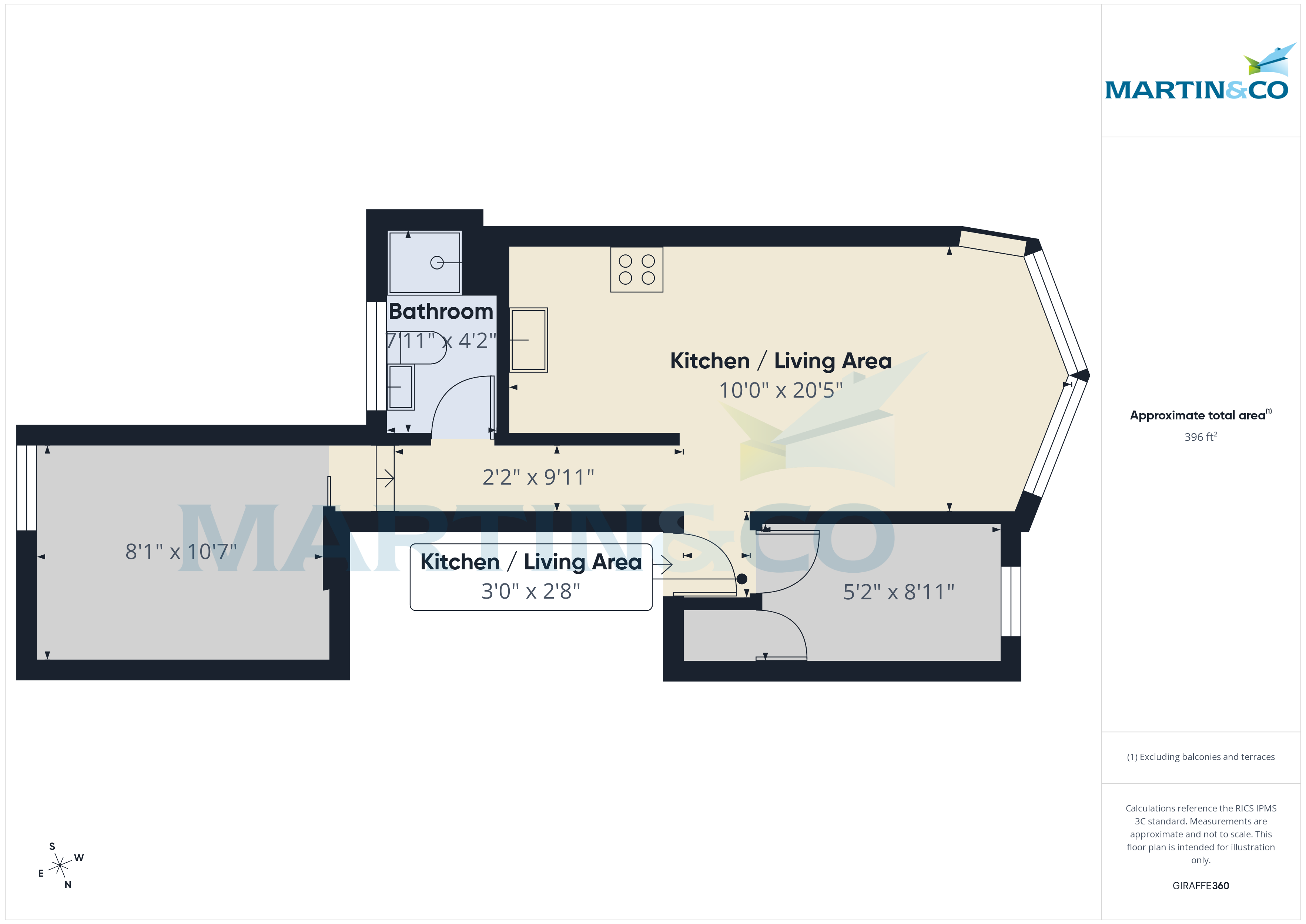 Flat 3, 6, Crescent Road, Worthing floorplan