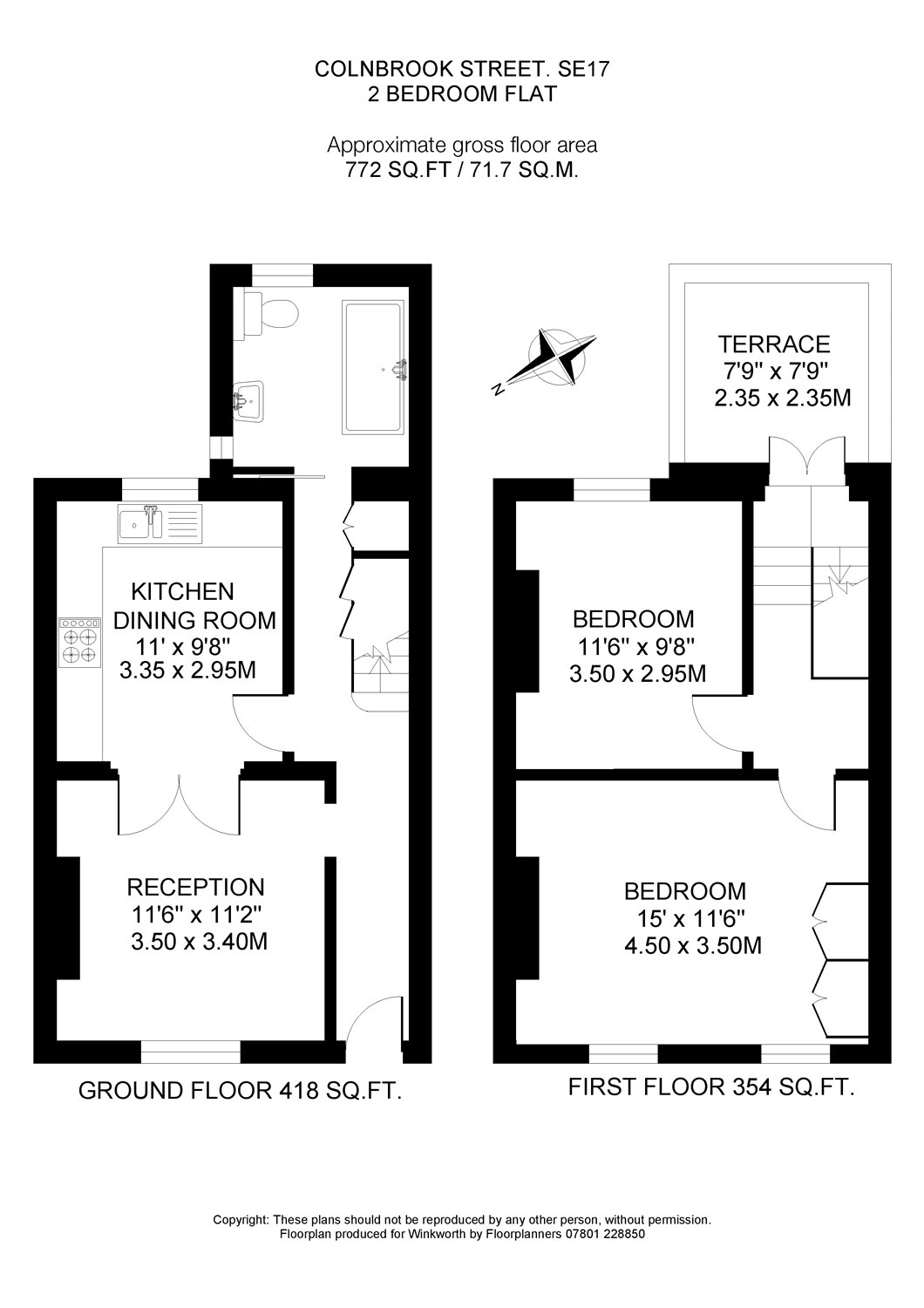 Maisonette Ground& First Floor Flat, 16, Colnbrook Street, London floorplan