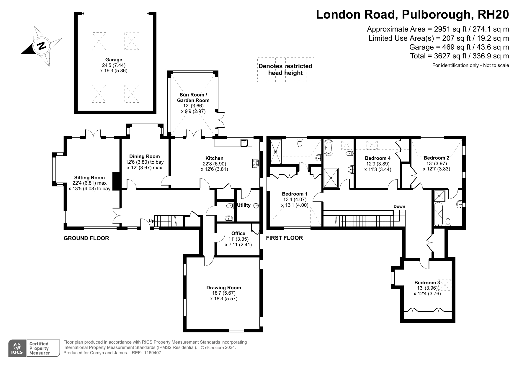 London Road, Watersfield, Pulborough, West Sussex, RH20 floorplan