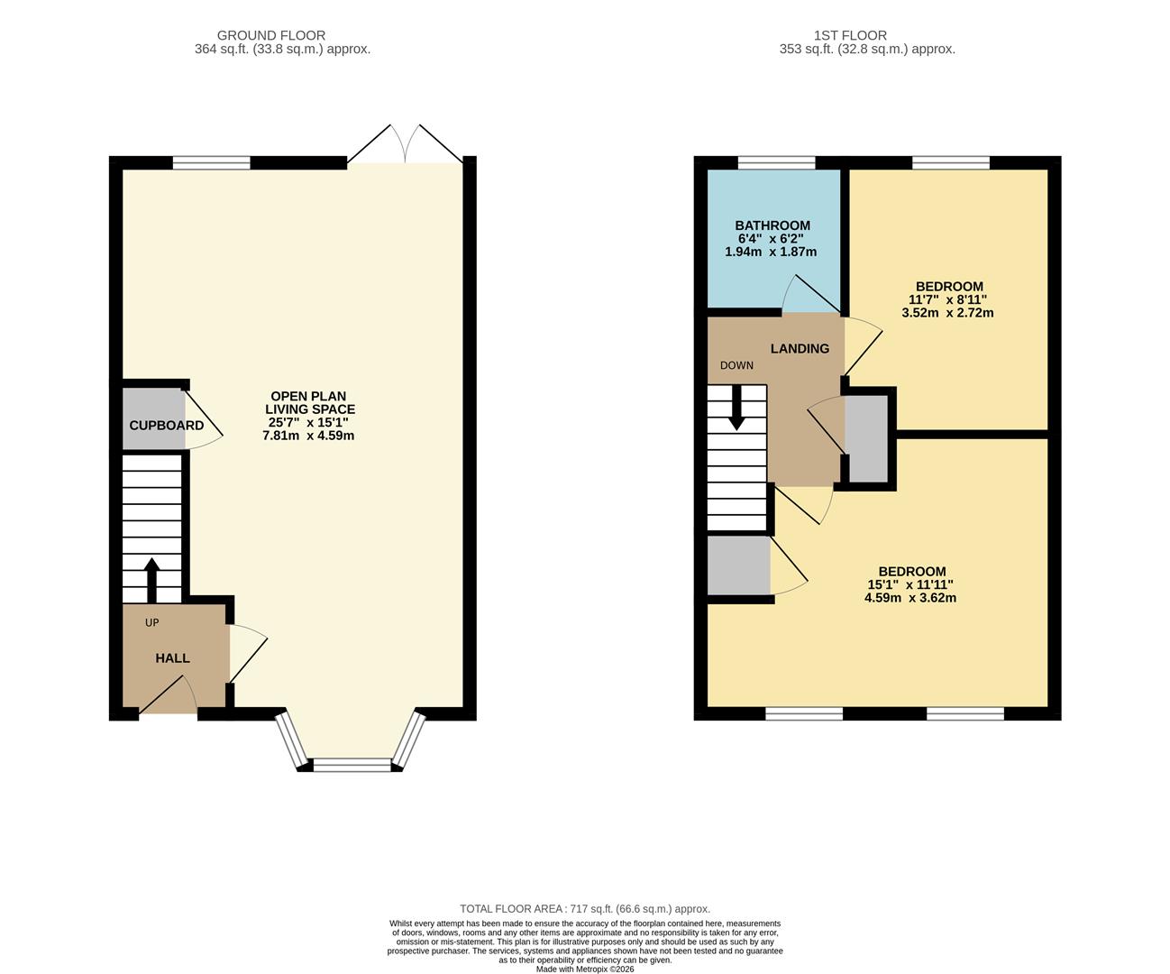 6, Rosewood Crescent, Leamington Spa floorplan