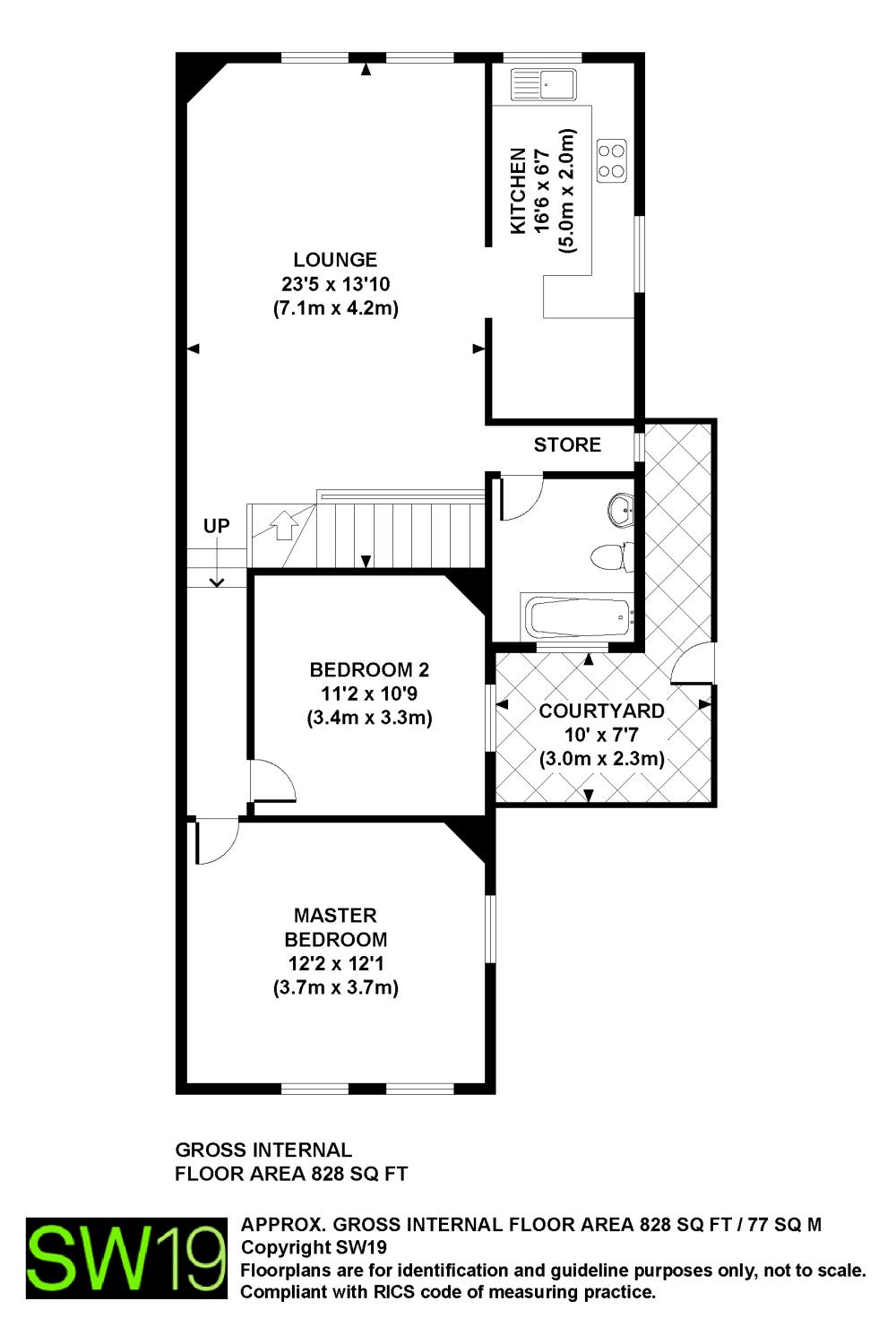 2 Bedrooms  to rent in Wycliffe Road, London SW19