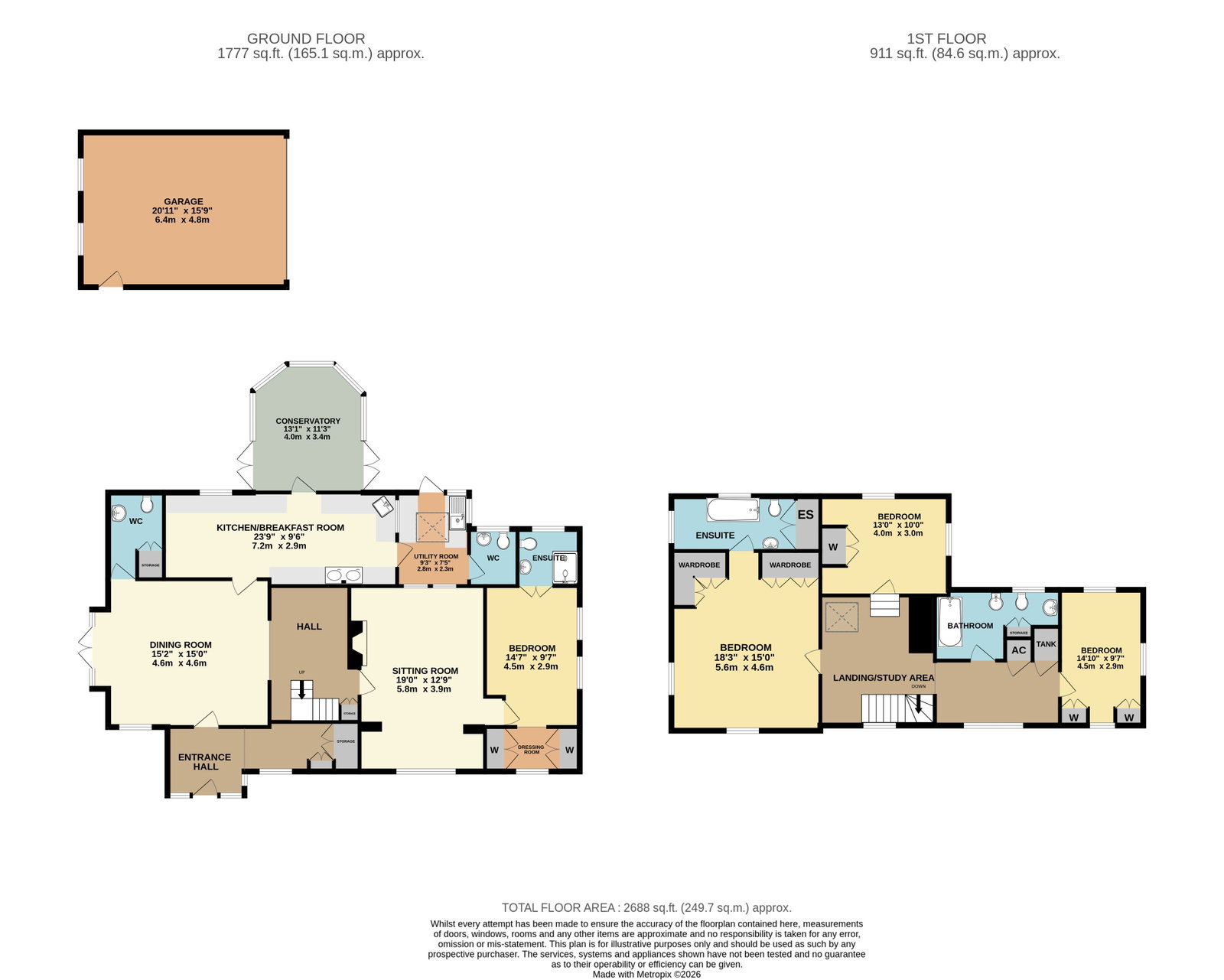Little Orchard, Evendine Lane, Malvern floorplan