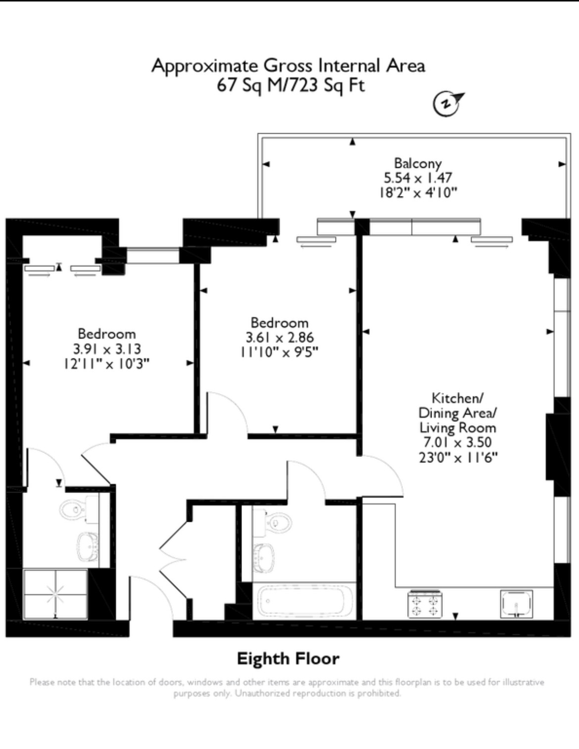 Apartment 807 Bootmakers Court 132, Ben Jonson Road, Greater London floorplan
