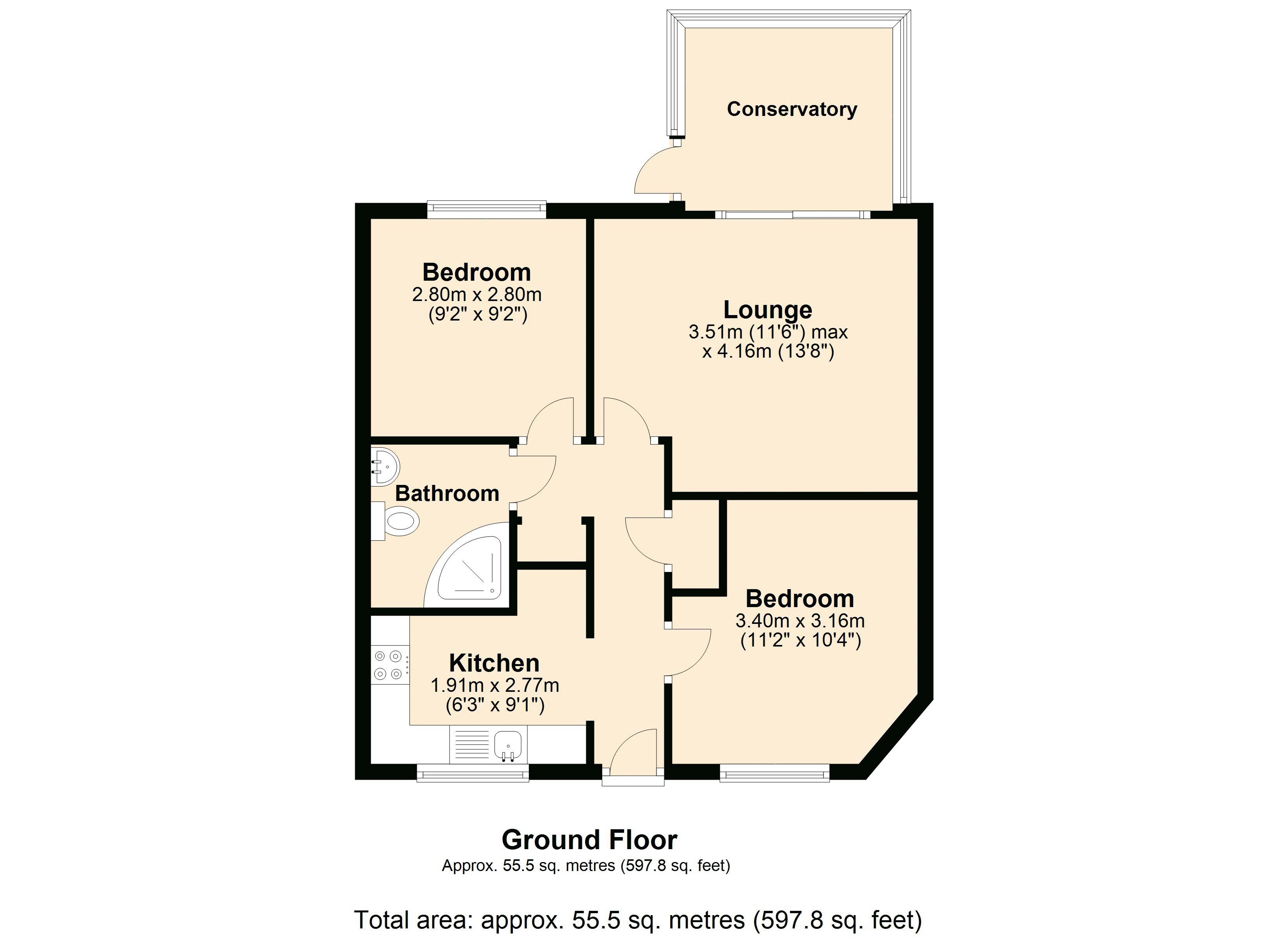 2 Bedrooms Semi-detached bungalow for sale in Marleyfield Close, Churchdown, Gloucester GL3