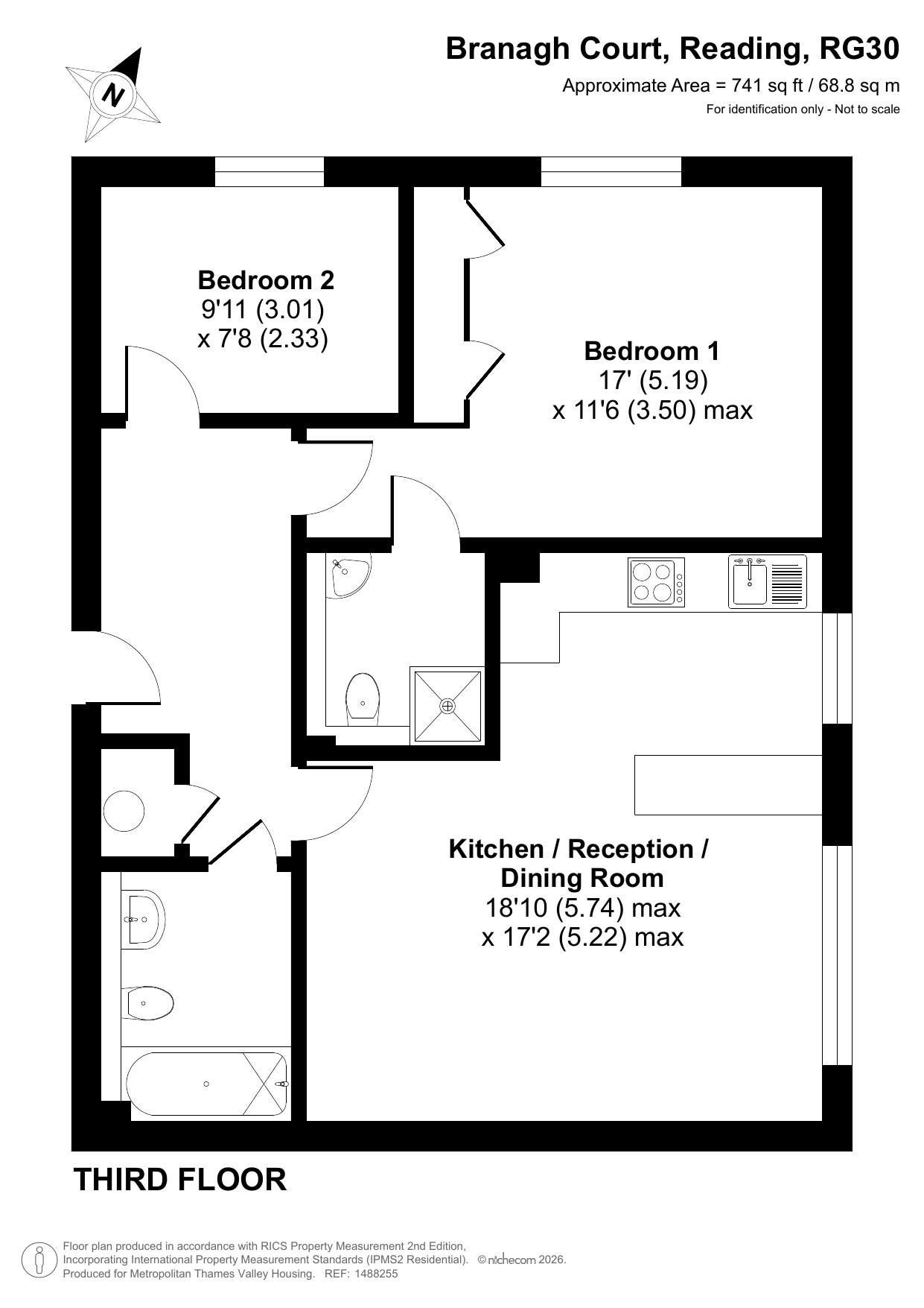 Branagh Court Constitution Road, Reading floorplan
