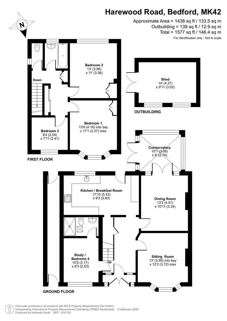 63, Harewood Road, Bedford floorplan