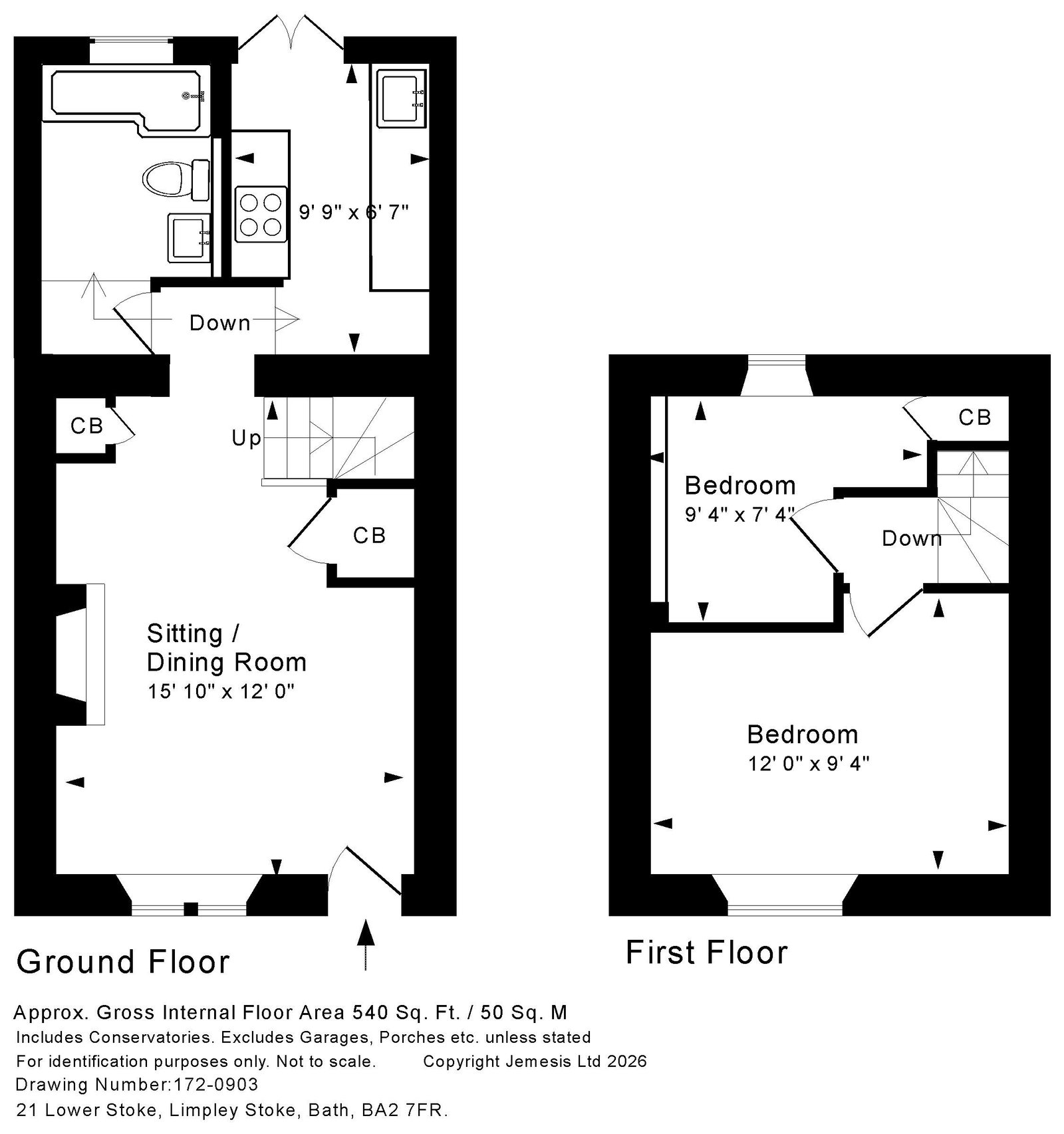 21, Lower Stoke, Bath floorplan