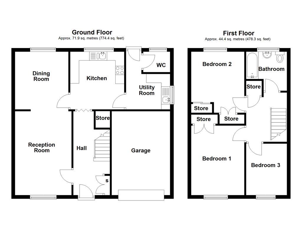 55, Scott Avenue, Accrington floorplan
