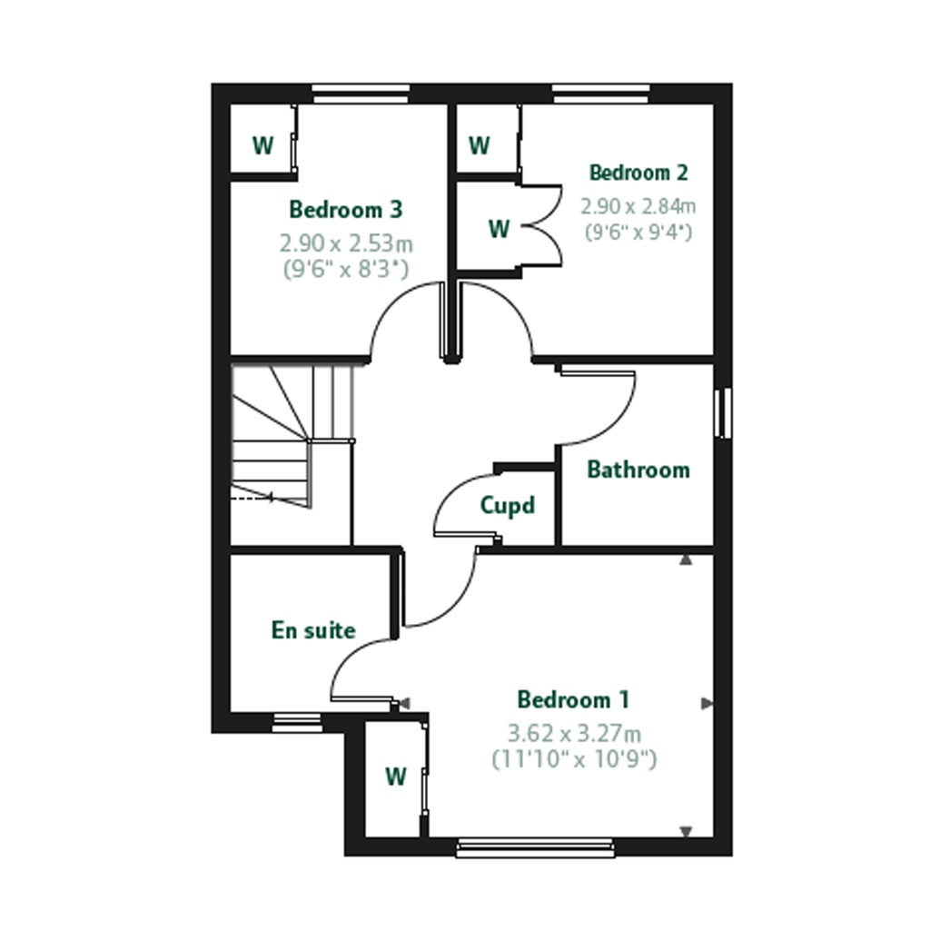 "The Hatfield" at Wood, Crawley RH10, 3 bedroom semidetached