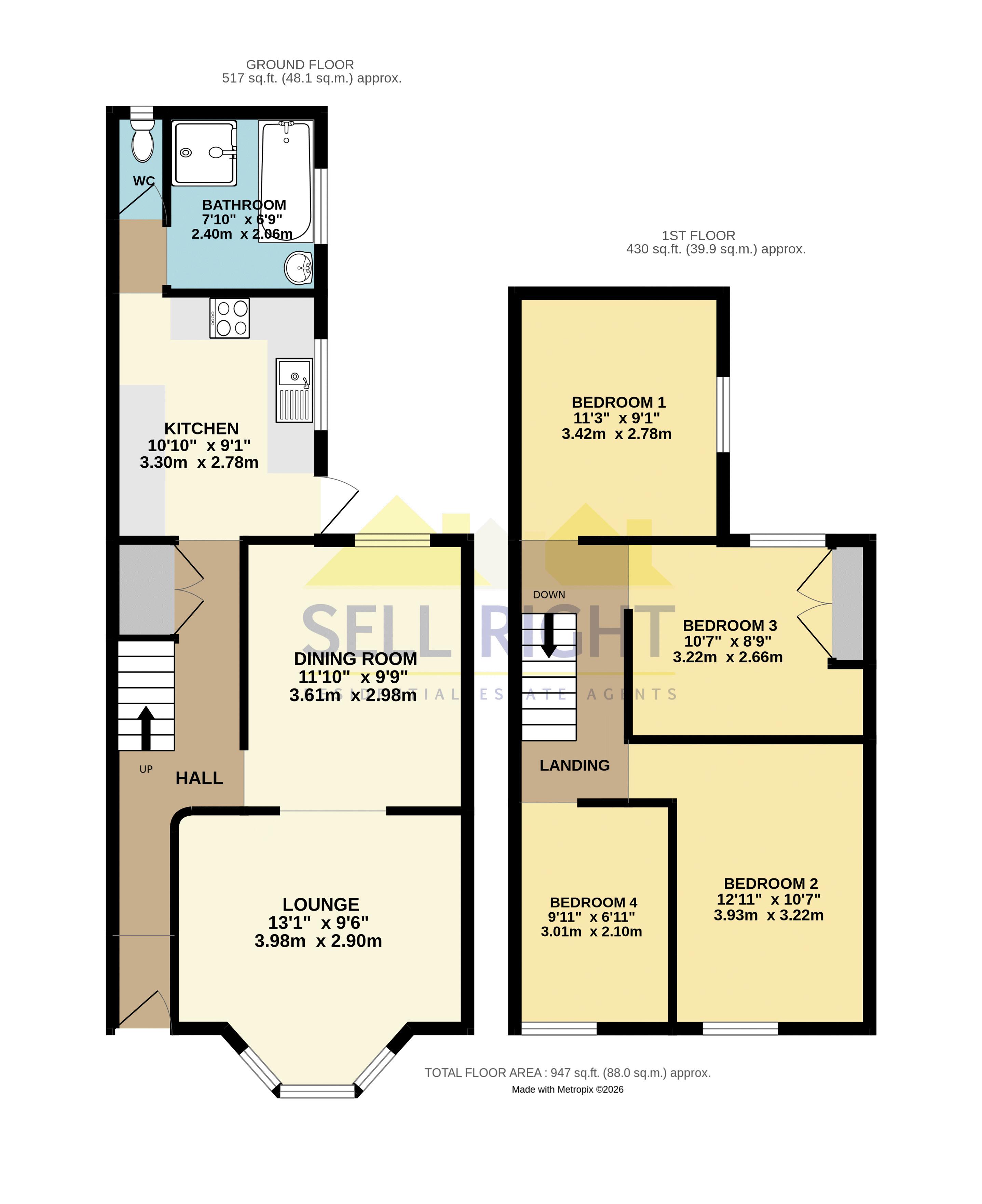 54, The Parade, Pontypridd floorplan