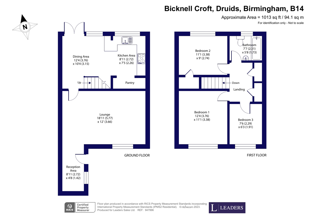 Bicknell Croft, Druids Heath, Birmingham B14, 3 bedroom end terrace