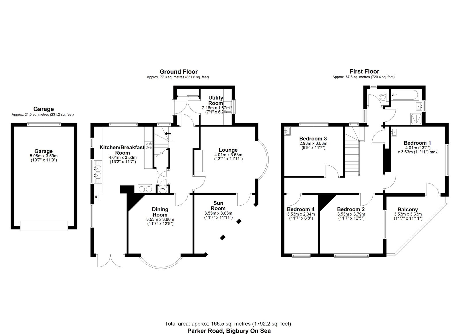 Blue Shutters, Parker Road, Kingsbridge floorplan