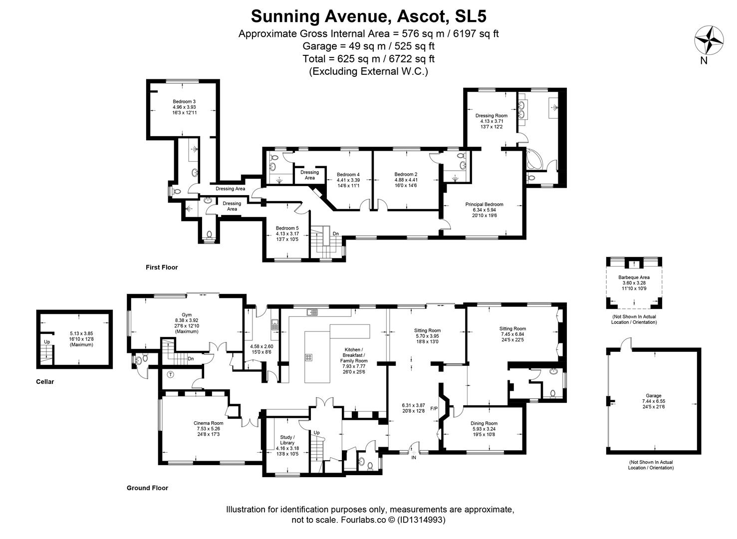 Pinehill, Sunning Avenue, Ascot floorplan