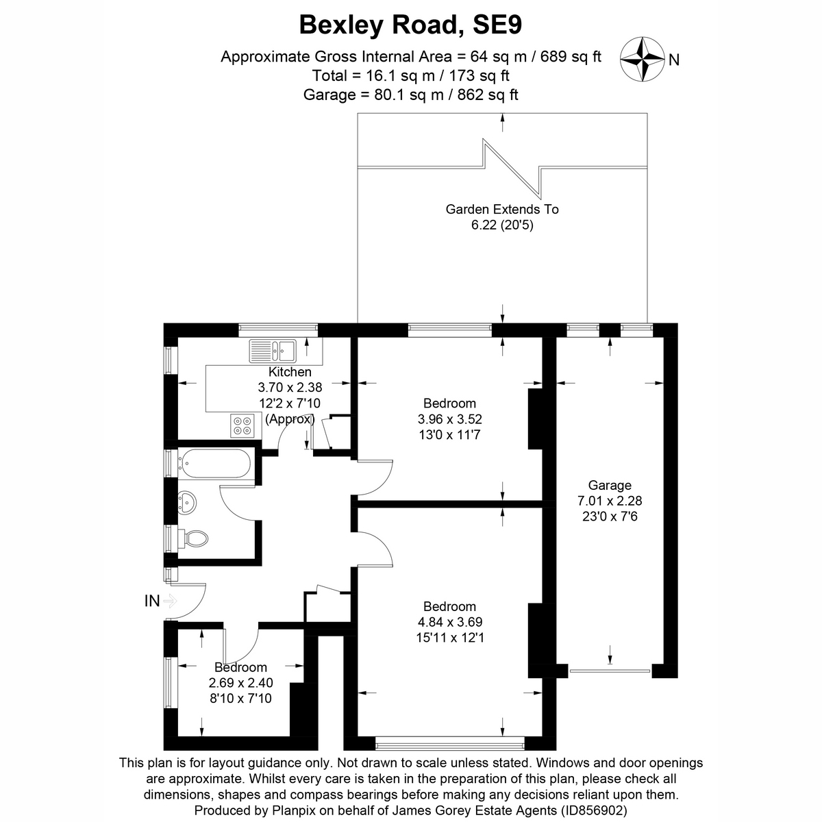 189, Bexley Road, London floorplan