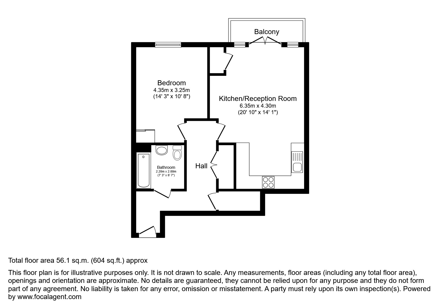 Flat 26, Cornwall Road, Croydon floorplan