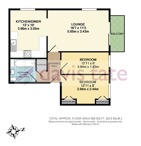 2 Bedrooms Flat to rent in Admirals Court Rose Kiln Lane, Reading RG1