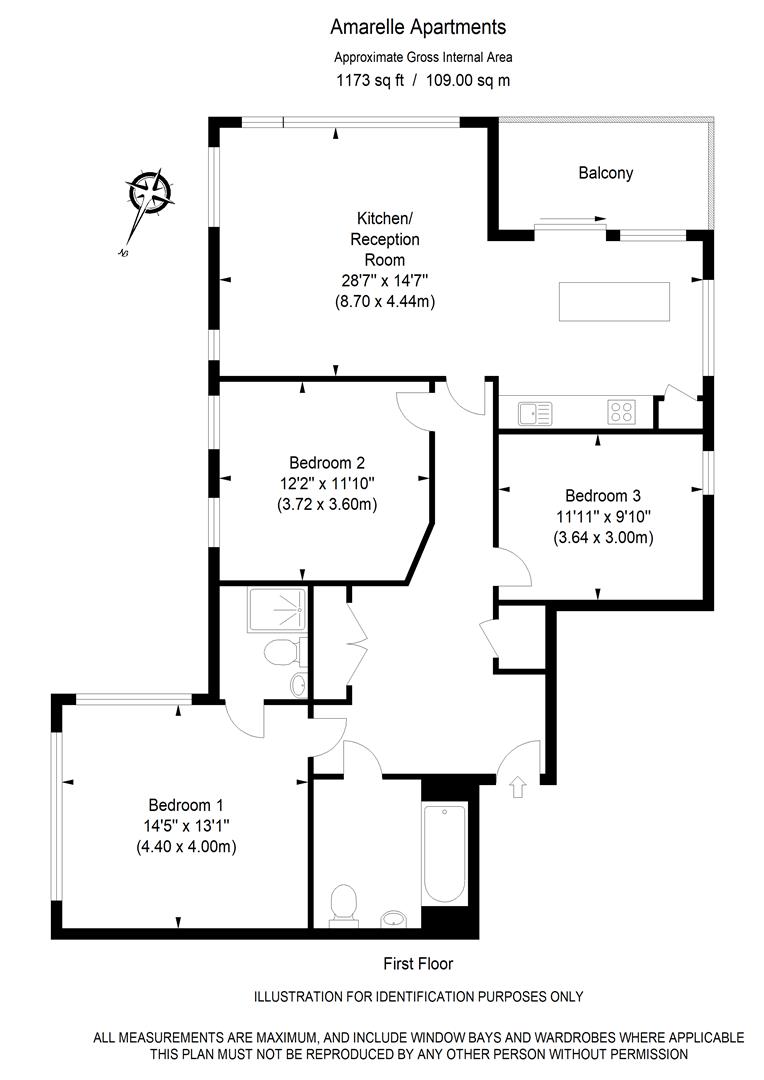 Flat 8, Amarelle Apartments, Croydon floorplan