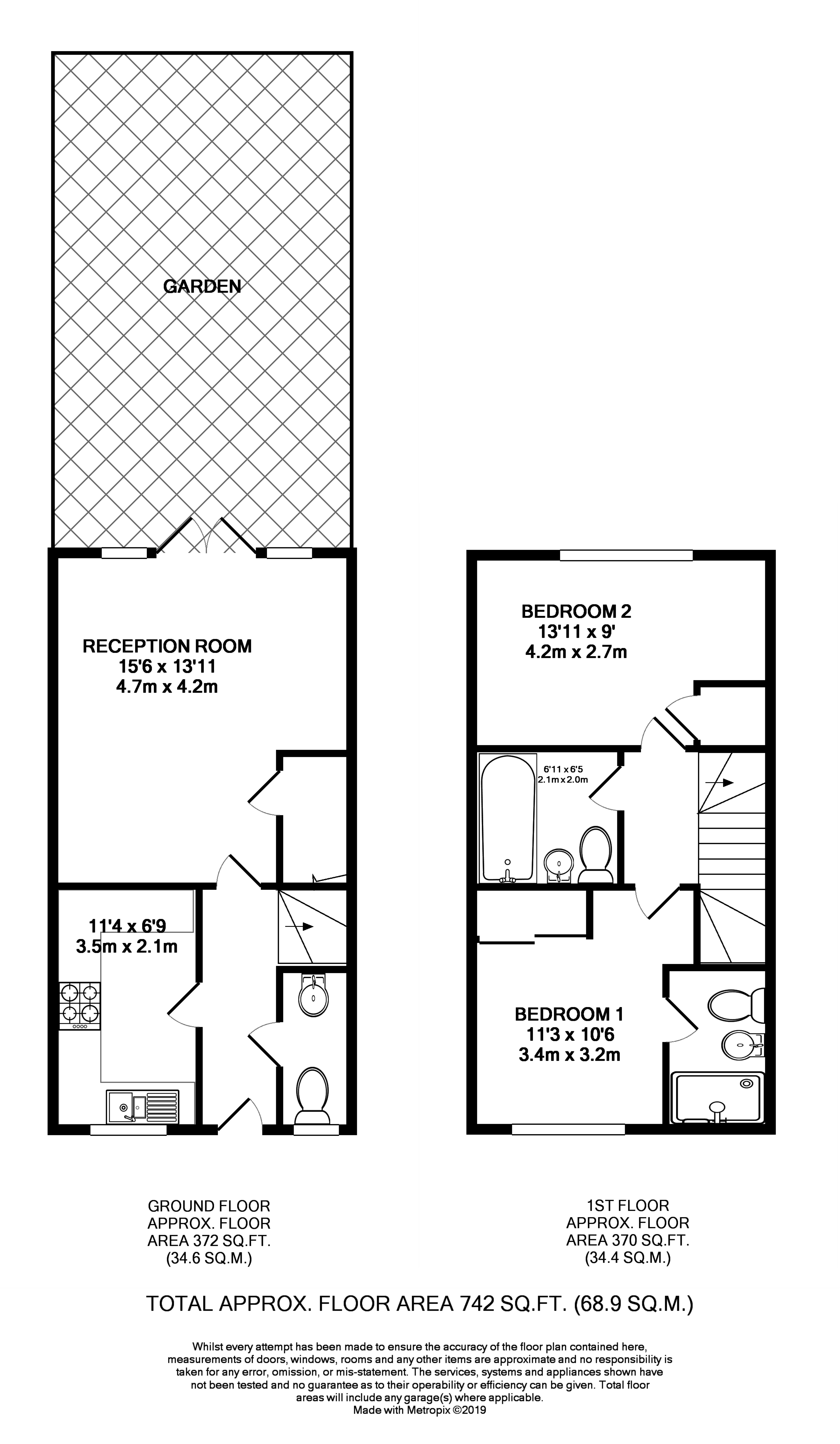 2 Bedrooms Terraced house for sale in Cunningham Way, Leavesden, Watford WD25