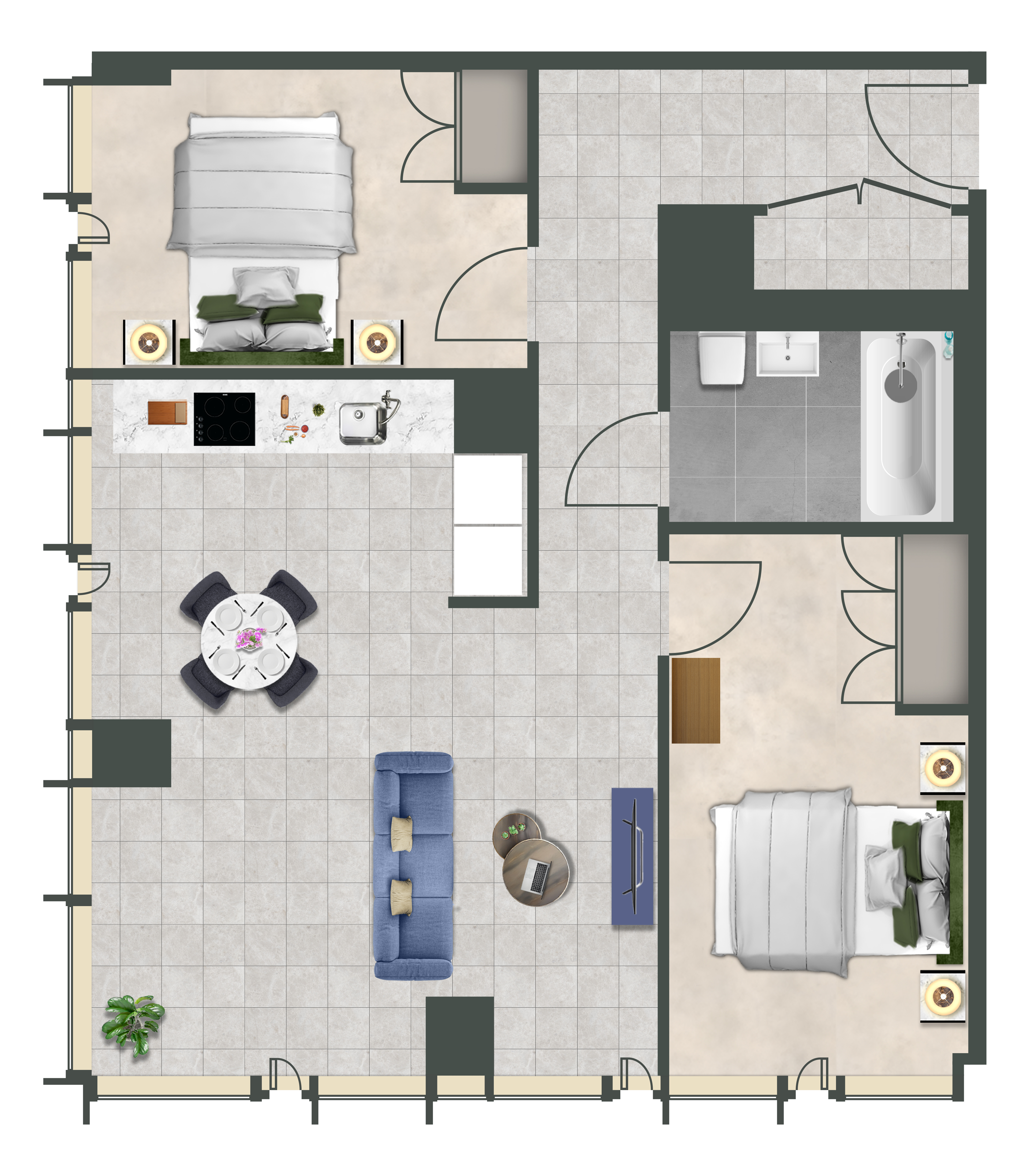 426, The Mercian, 218, Broad Street, Birmingham floorplan