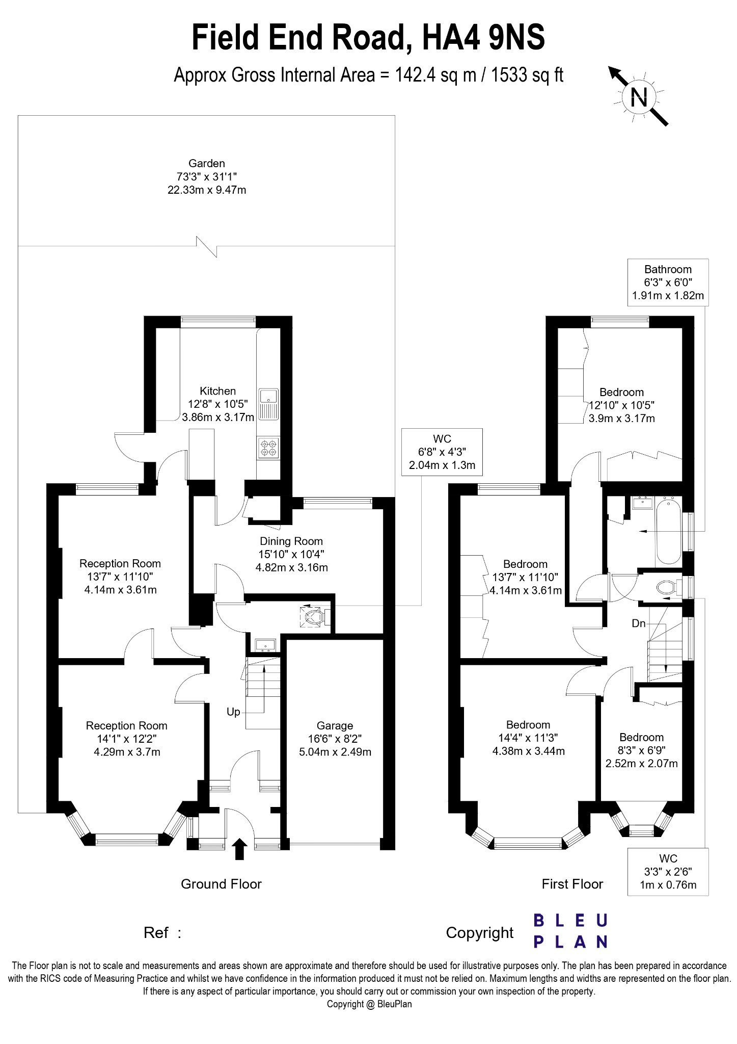 317, Field End Road, Greater London floorplan