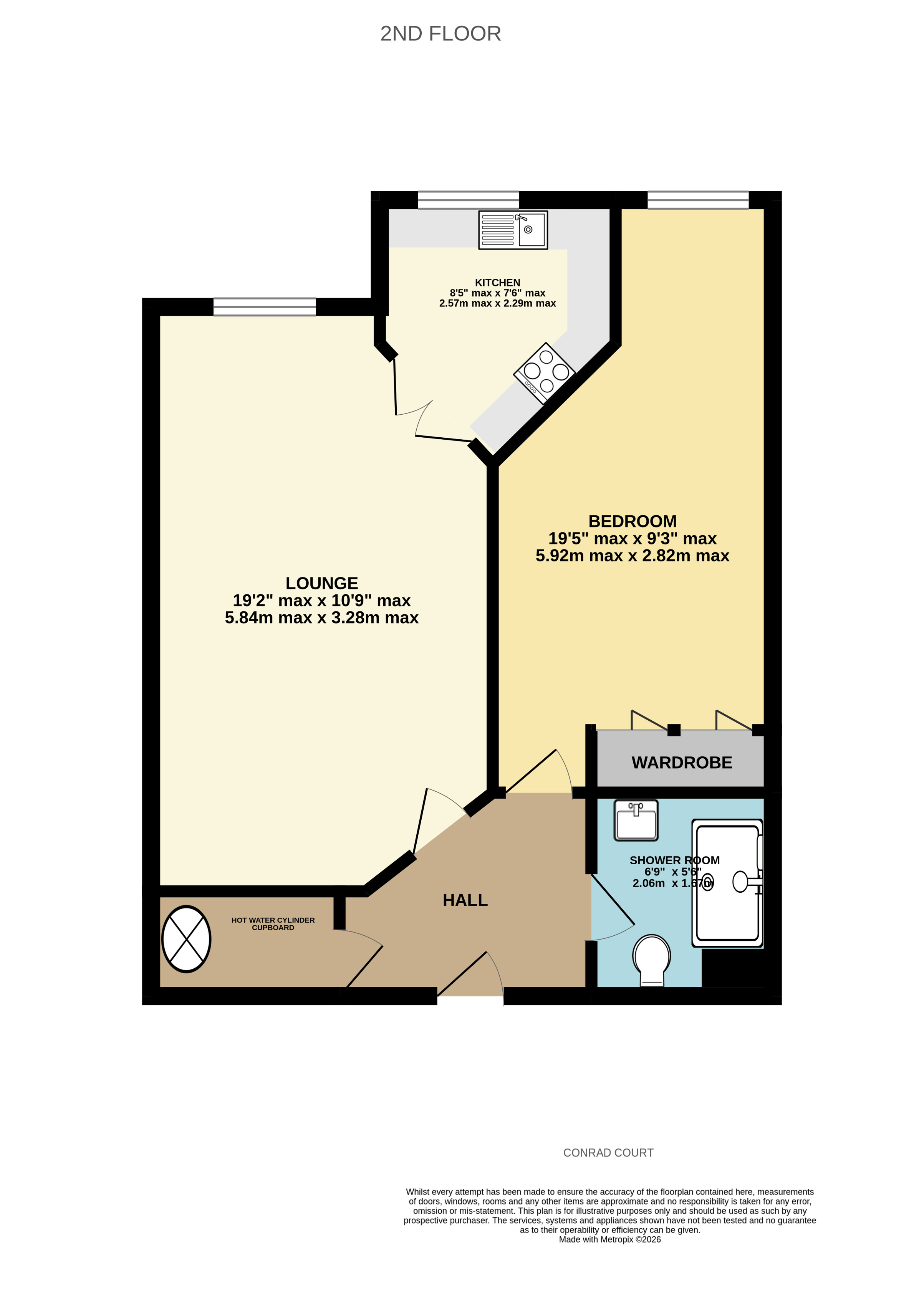 Flat 30, Conrad Court,, Butts Road, Essex floorplan