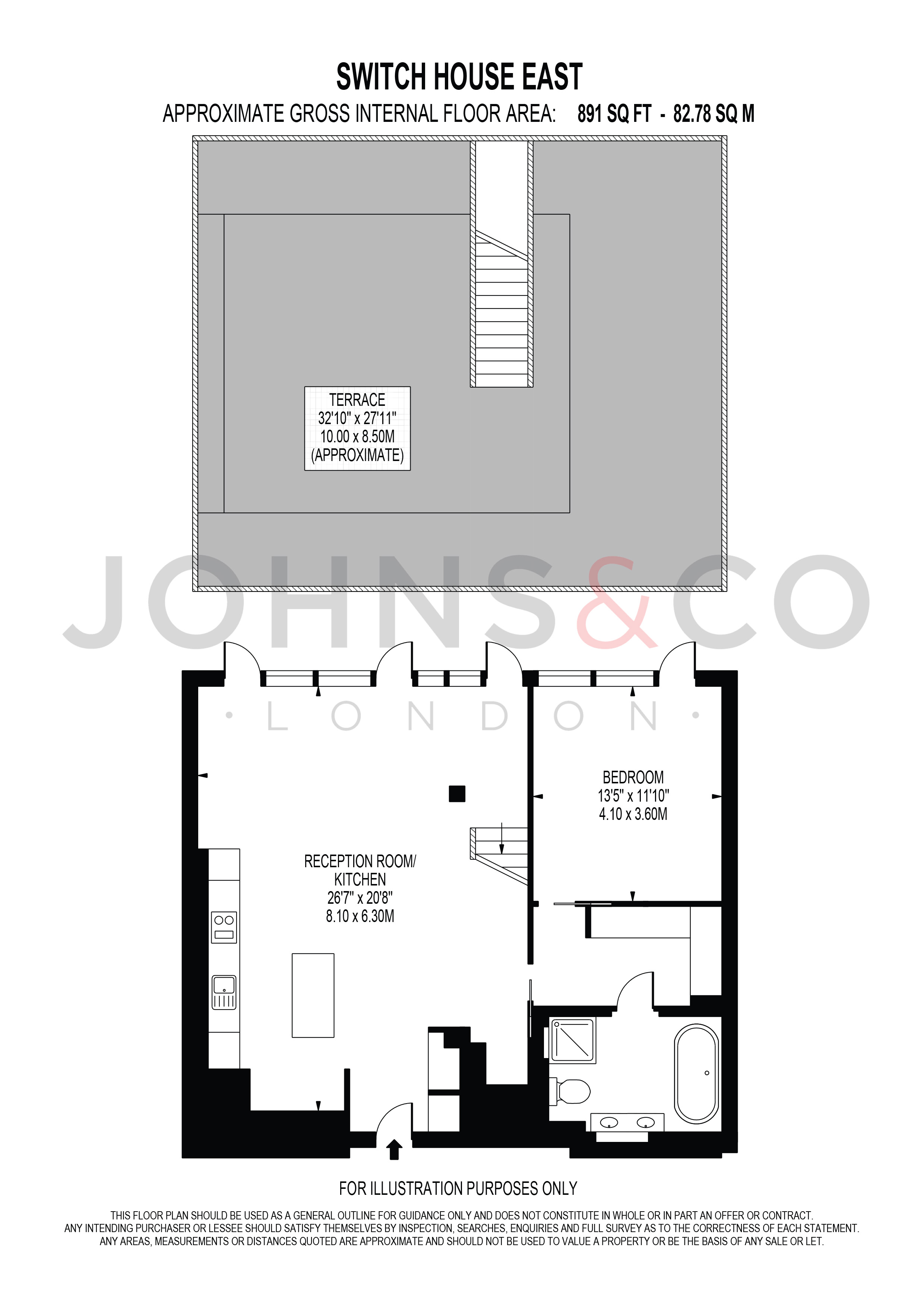 Apartment 117 Switch House East Battersea Power Station, Circus Road East, London floorplan