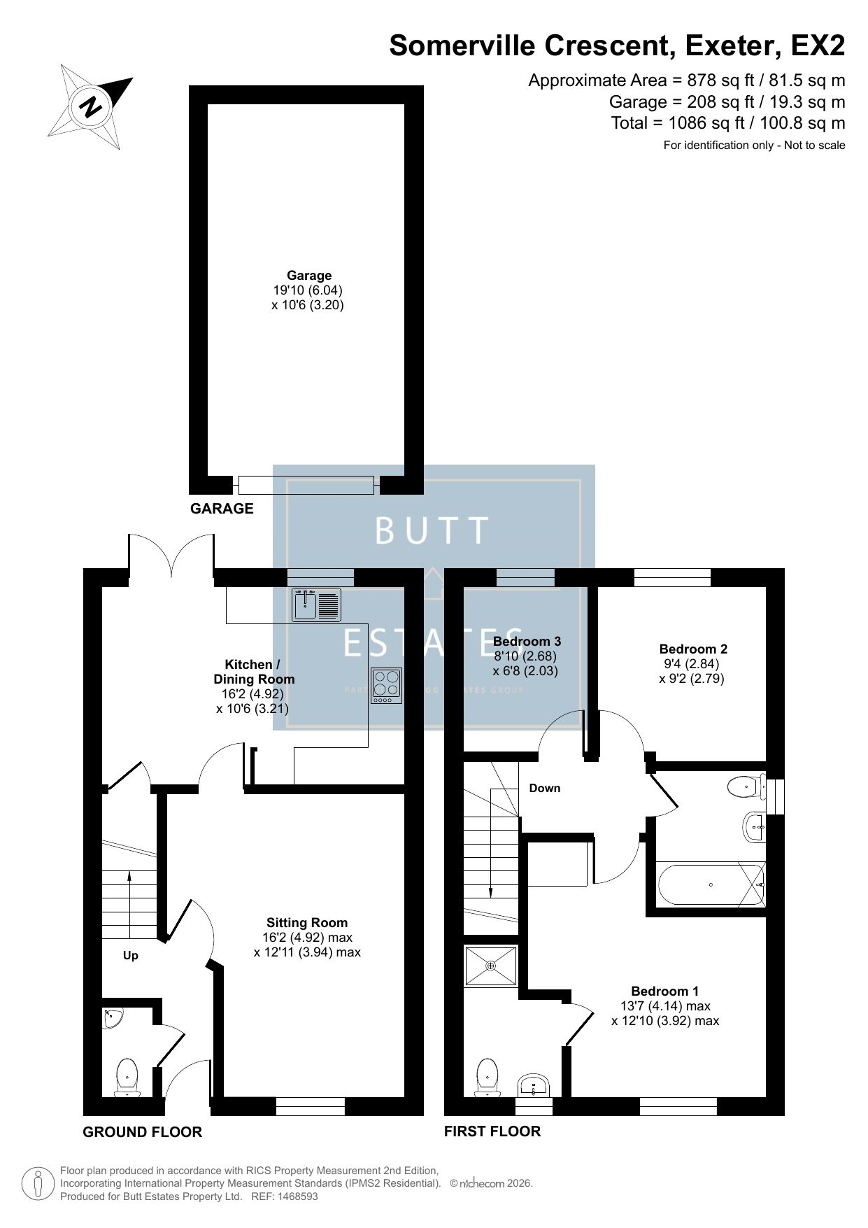 83 Somerville Crescent, Exeter floorplan