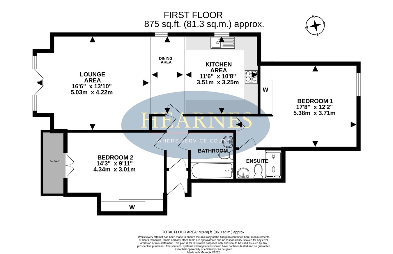 Flat 5 Fairway Point, Golf Links Road, Ferndown floorplan