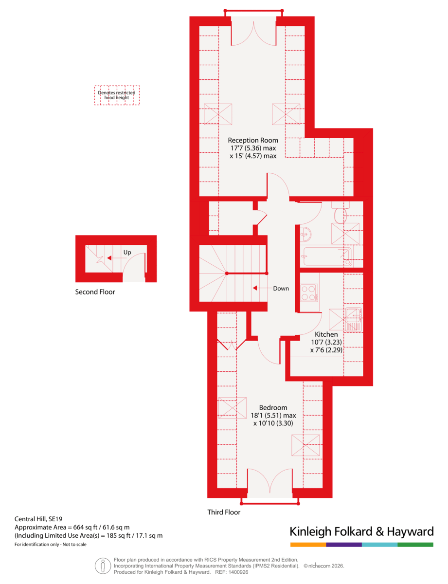 Flat J, 43, Central Hill, London floorplan