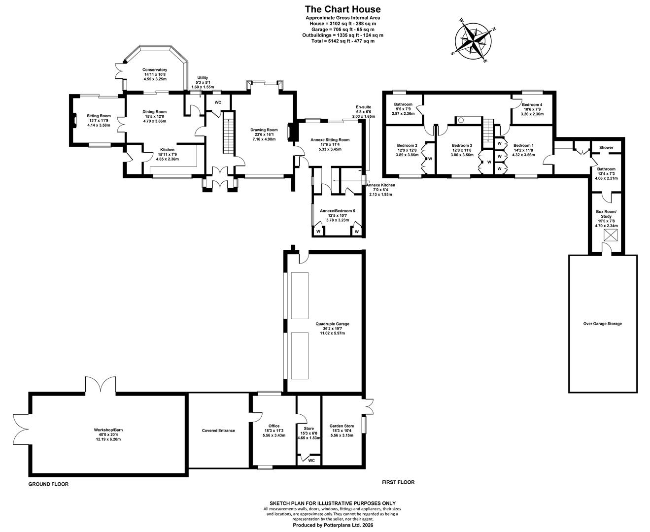 The Chart House, Bullen Road, Ryde floorplan