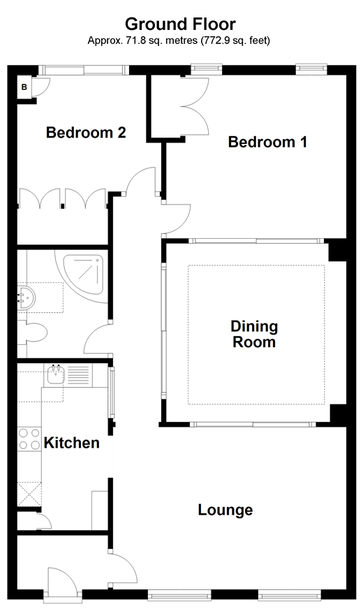 2 Bedrooms Terraced bungalow for sale in Eastwell Meadows, Tenterden, Kent TN30