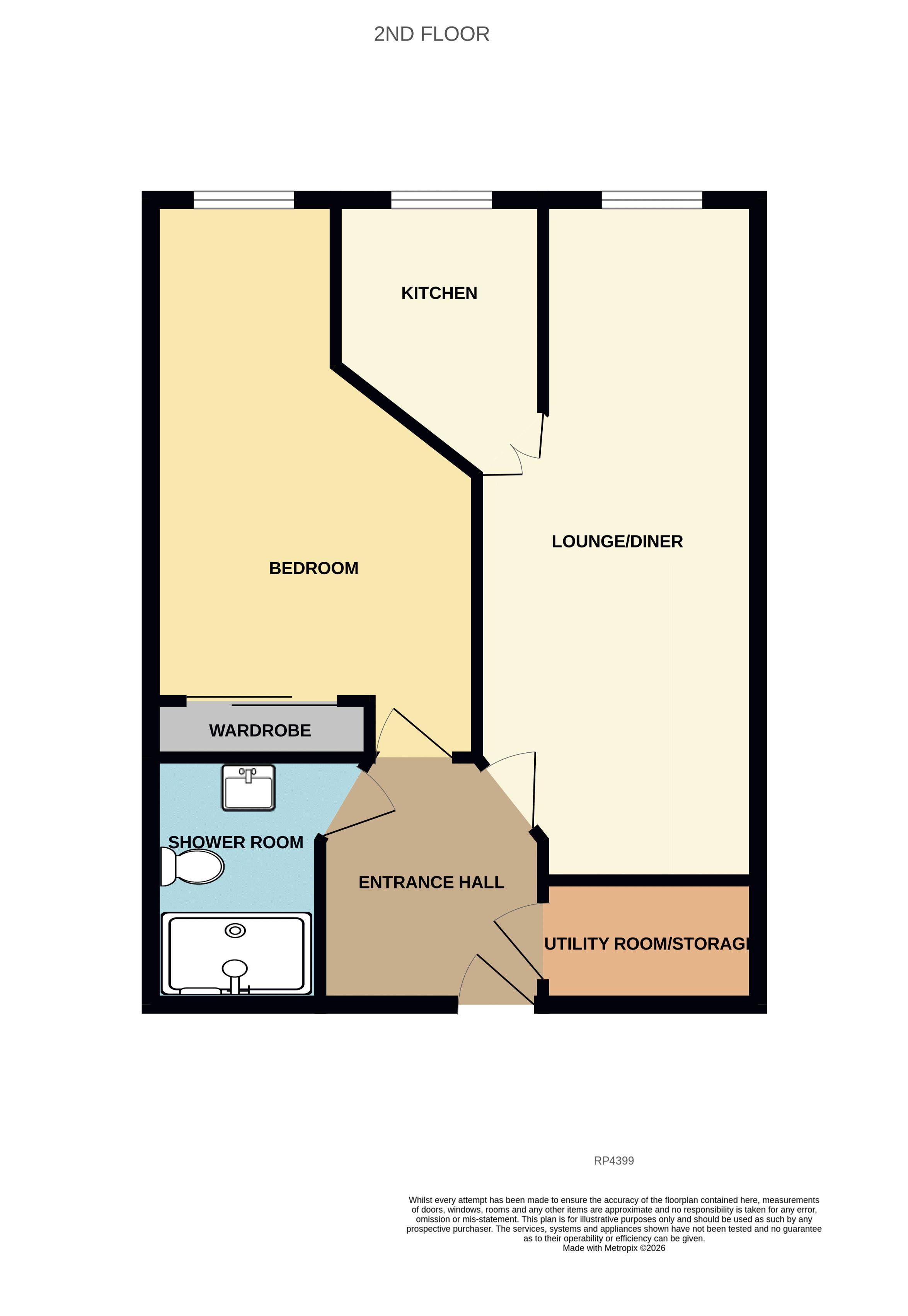 32 Adlington House, Abbey Road, Colwyn Bay floorplan
