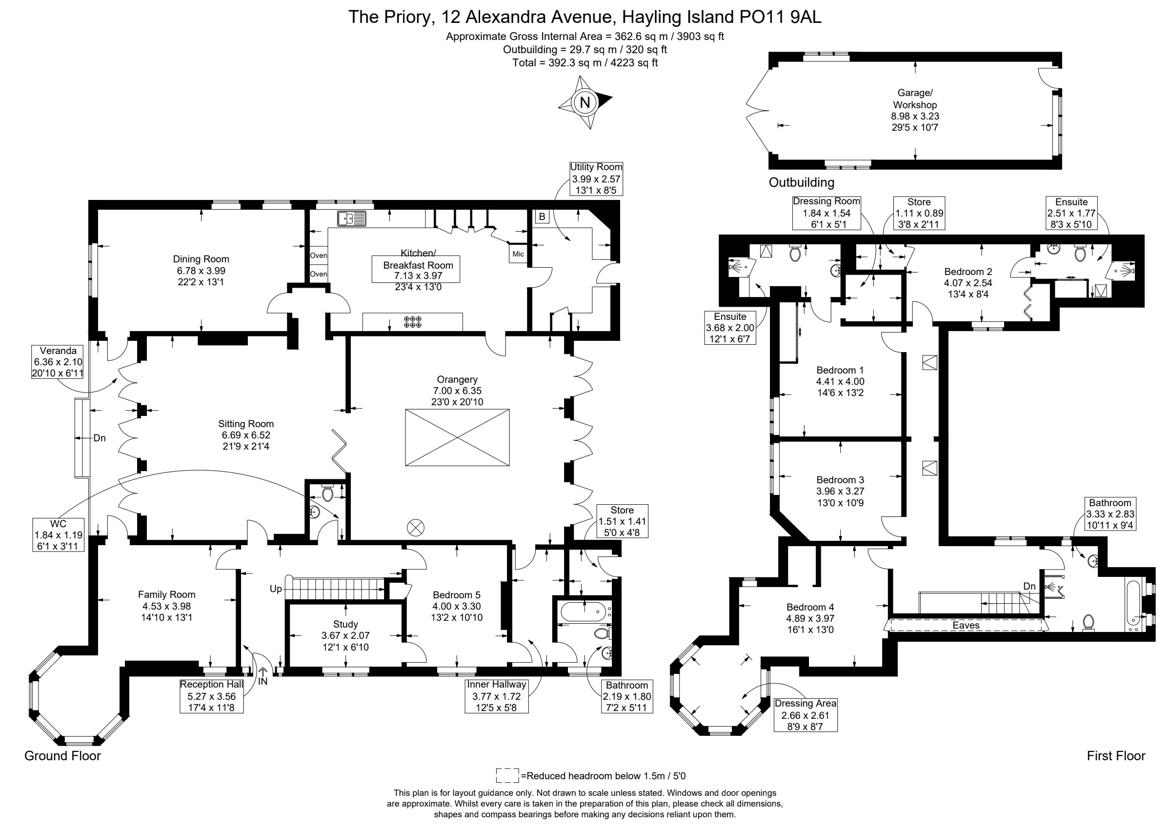 EDR The Priory, 12, Alexandra Avenue, Hayling Island floorplan