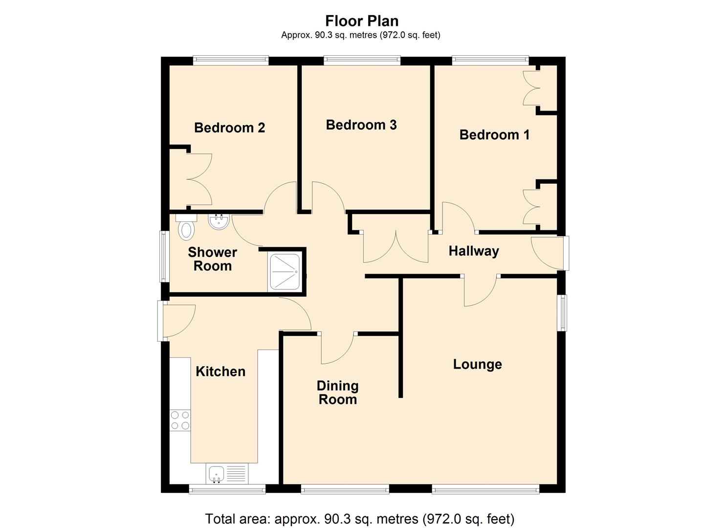 Rustic Lodge, New Road, Brandesburton floorplan