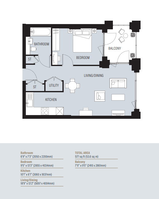 Flat 121,, Vista Heights, London floorplan