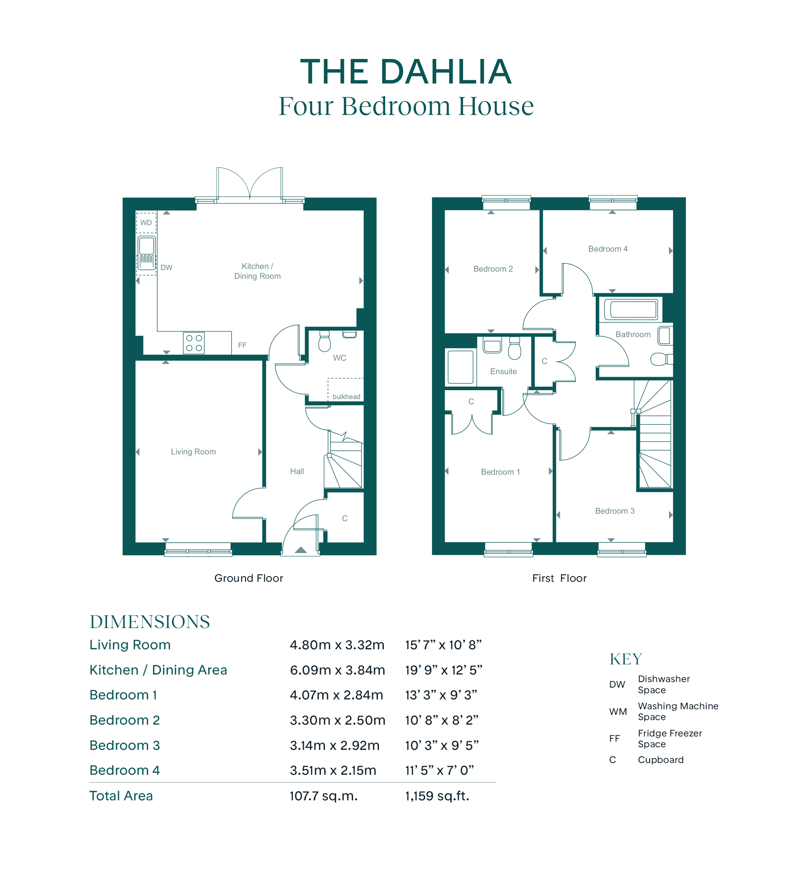 18 kitty hawk view - Dahlia, Leaf Living at The Gateway, Bexhill, TN40, Bexhill-On-Sea floorplan