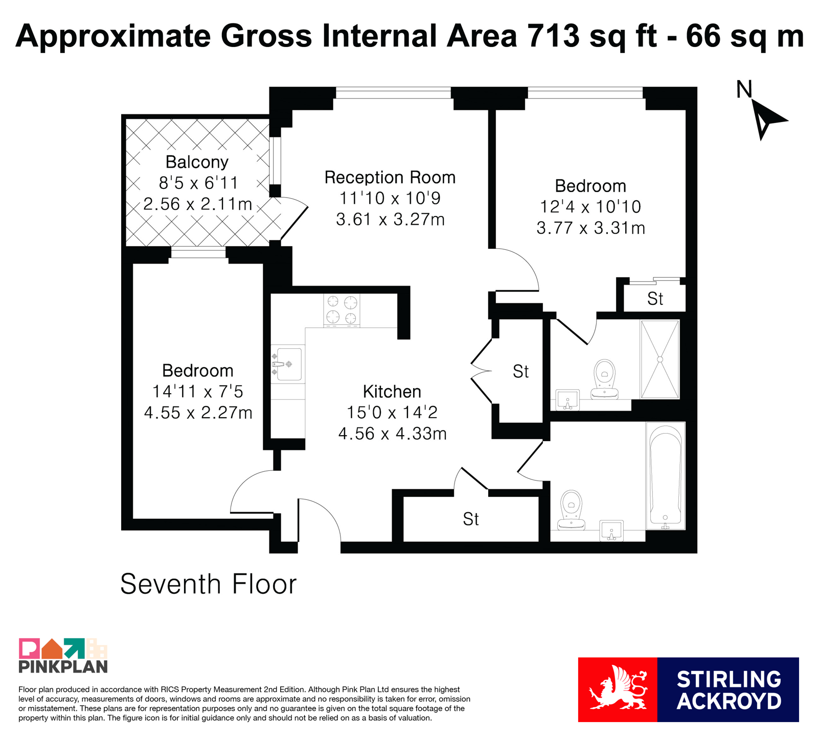 Flat 46, Effra Gardens, 1, Heartwell Avenue, London floorplan