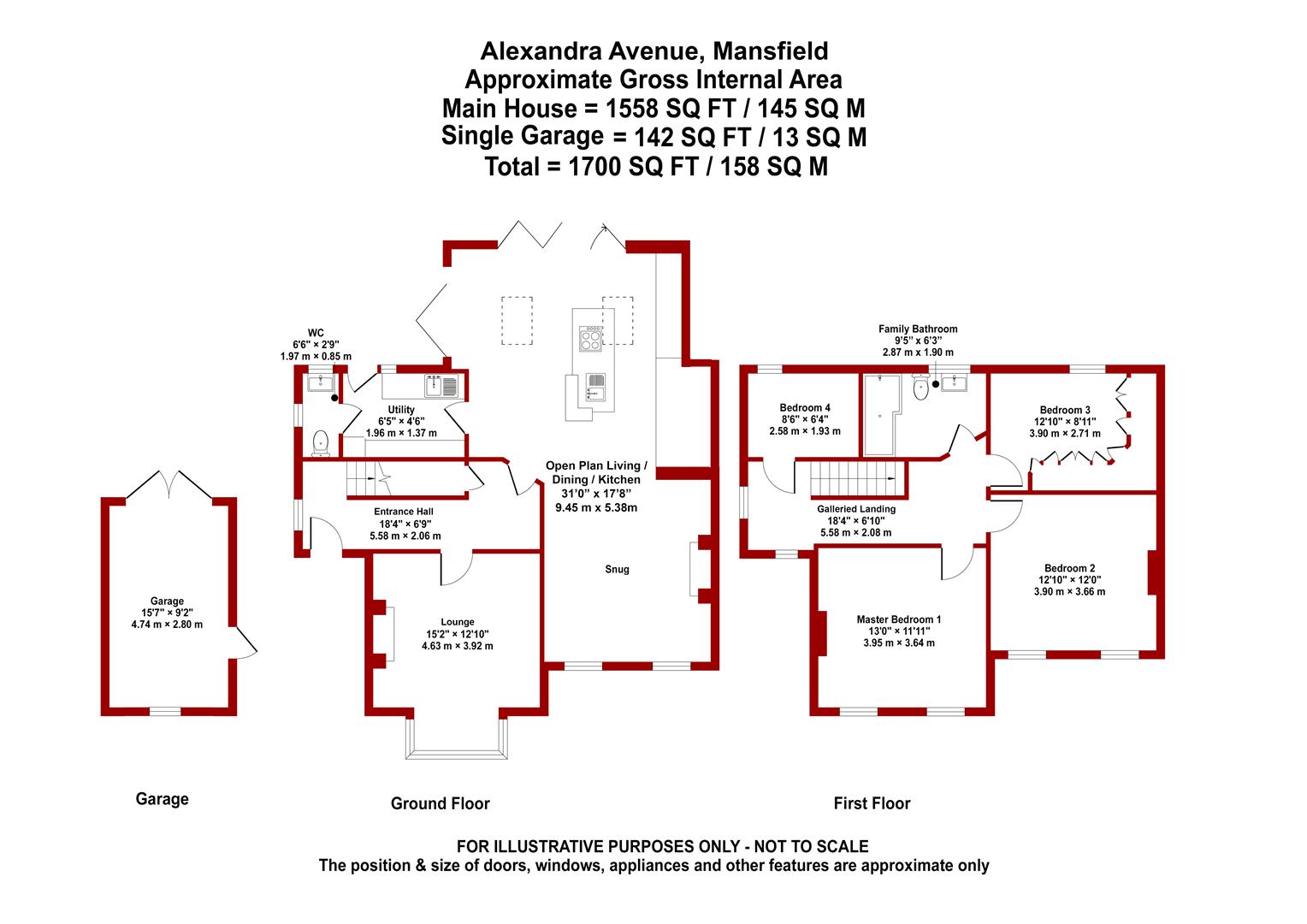 64, Alexandra Avenue, Mansfield floorplan