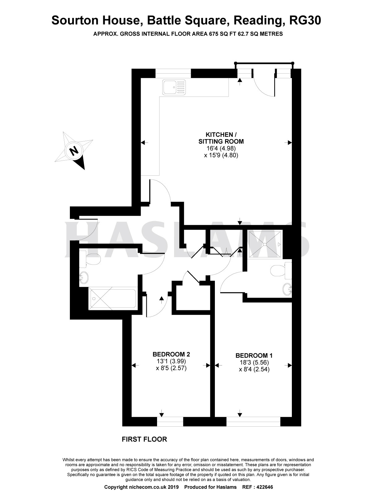 2 Bedrooms Flat for sale in Sourton House, Battle Square, Reading RG30