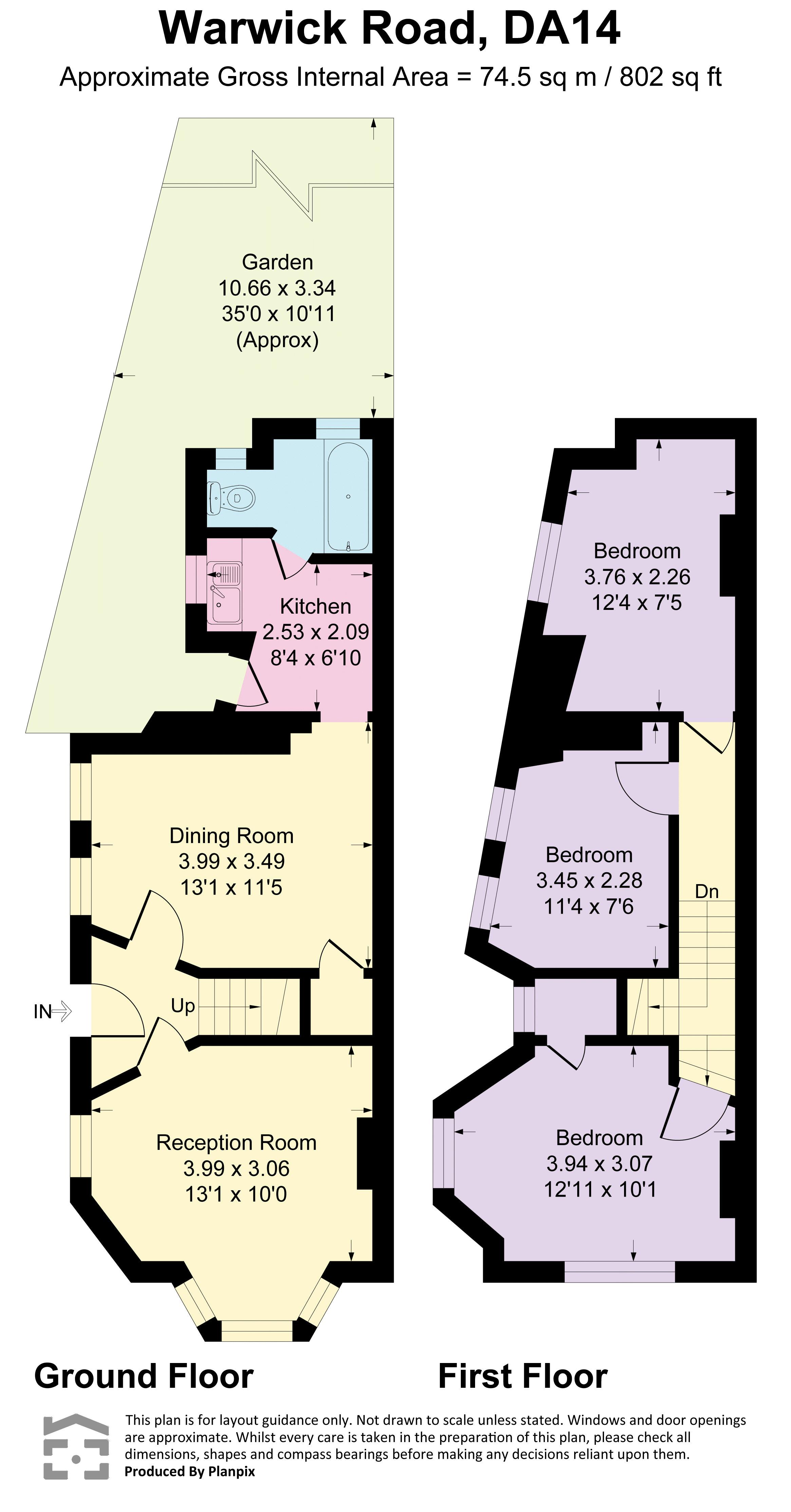 21, Warwick Road, Sidcup floorplan