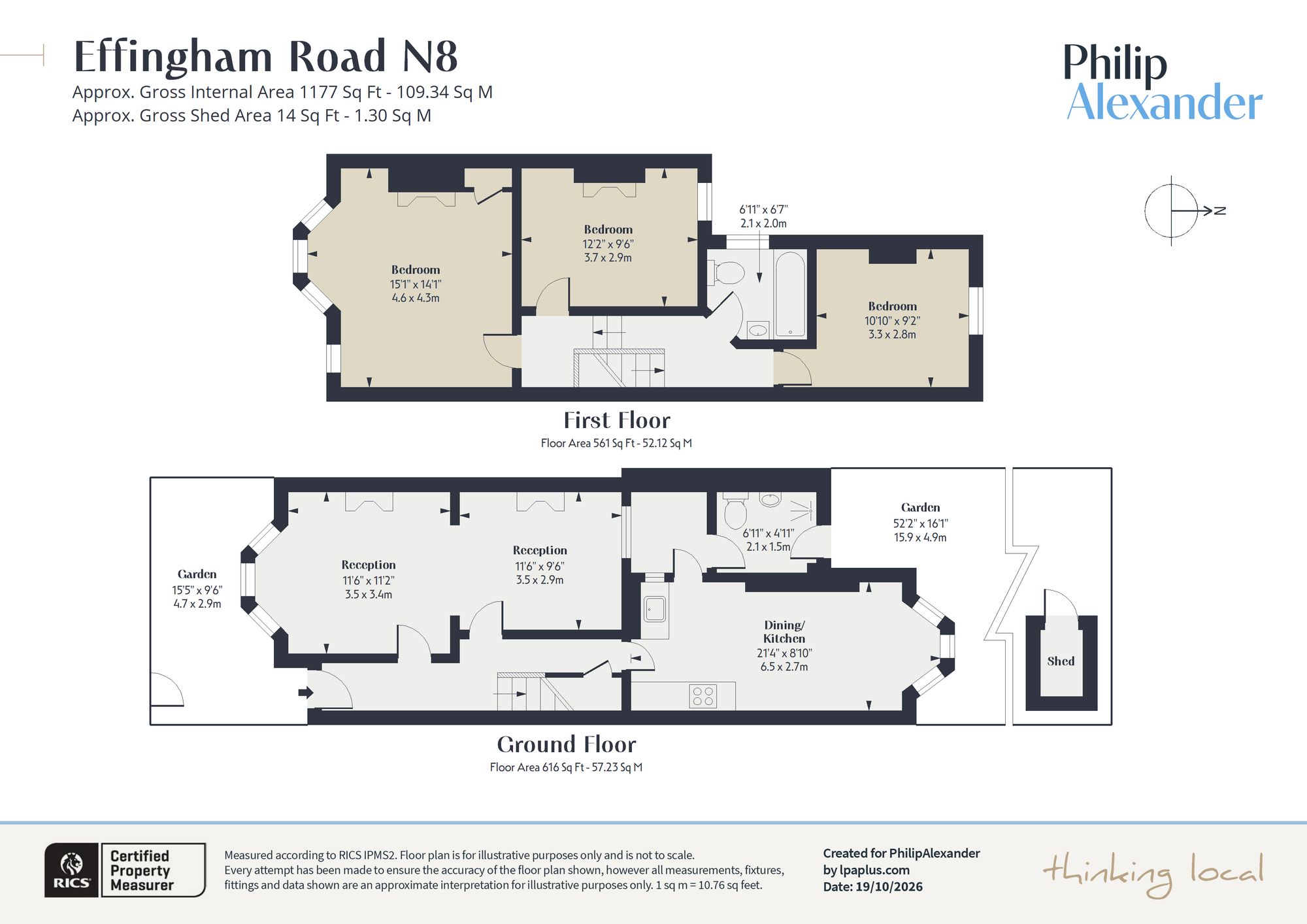 23 Effingham Road, London floorplan