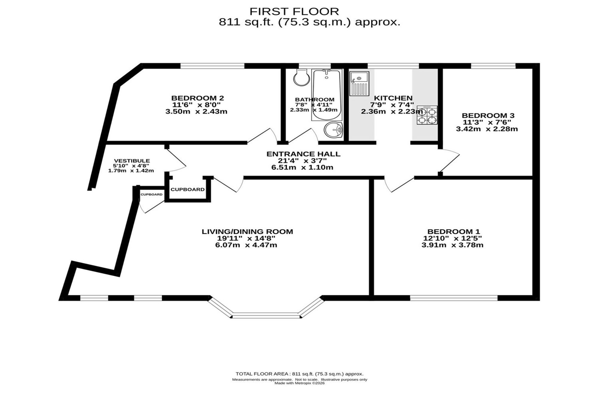 Flat 2, 23 Fog Lane, Manchester floorplan
