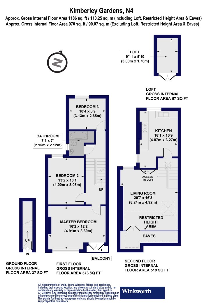 Kimberley Gardens, London N4, 3 bedroom flat for sale 61800444